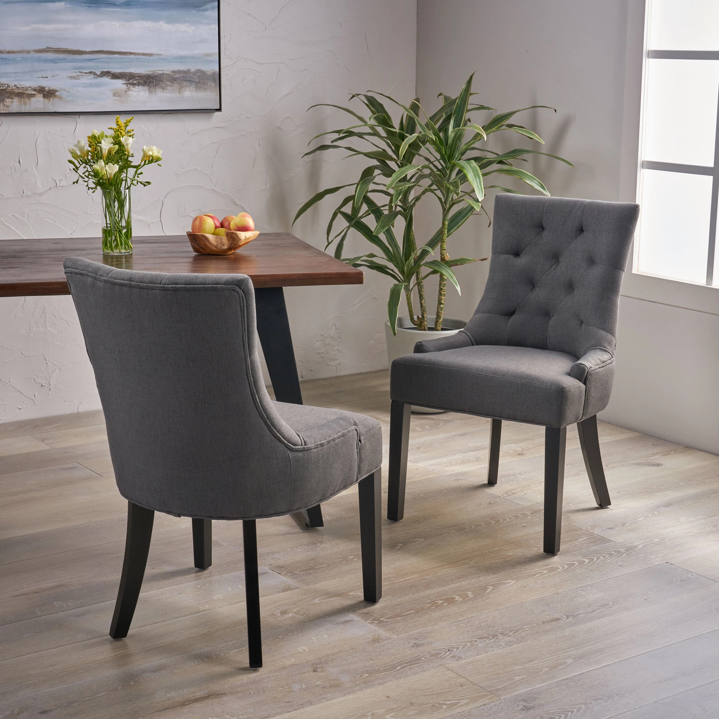 Buttonless Tufted Diamond Stitch Dining Chairs, Set of 2 - NH300903 kitchen accessories, table linens