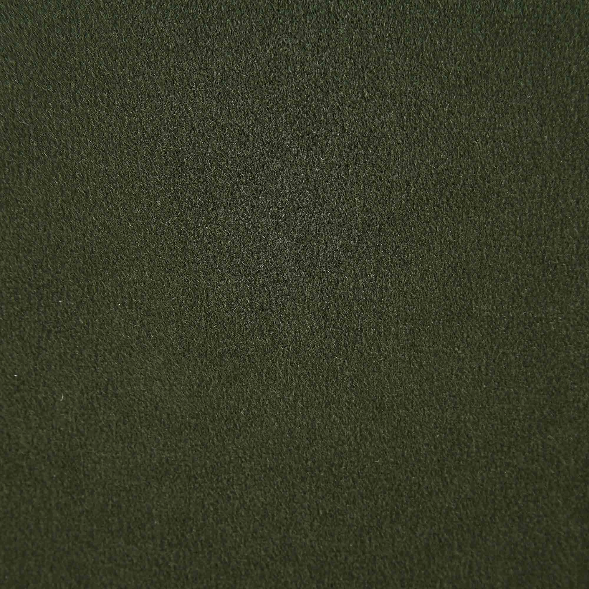 Byron Moss Green Velvet Fabric Pouffe