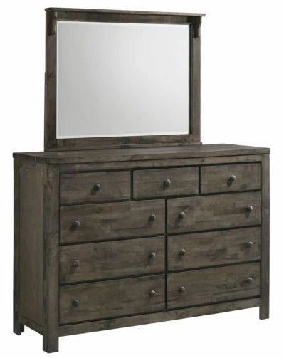 Cabin 9-Drawer Dresser - Grey