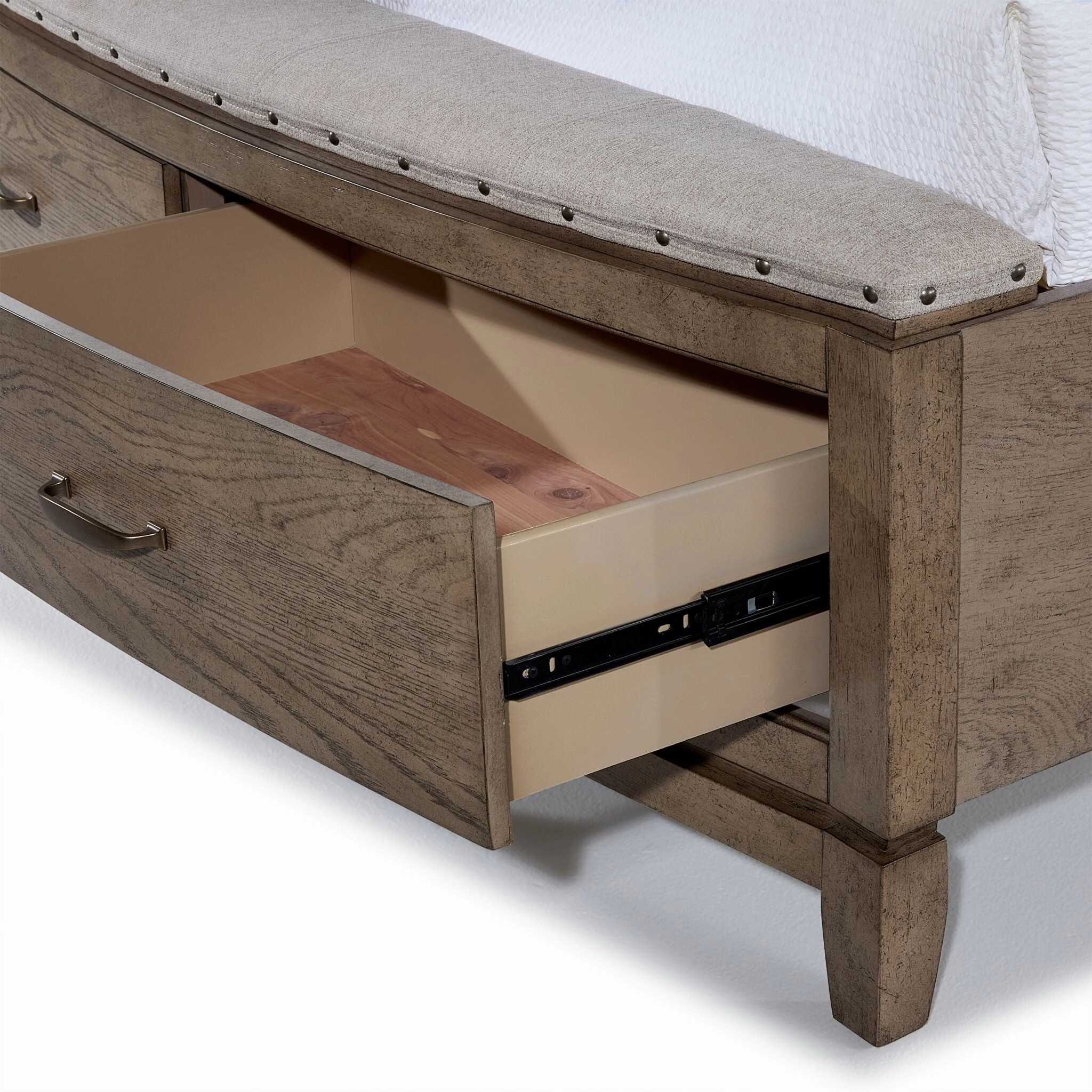 Camelot 3 - Piece Queen Storage Bed - Burnished Beige