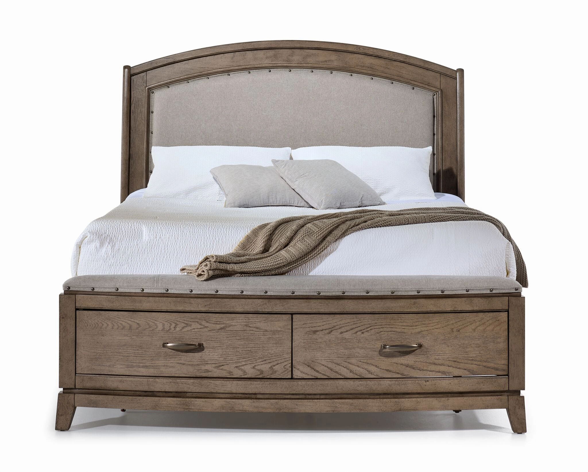 Camelot 3 - Piece Queen Storage Bed - Burnished Beige