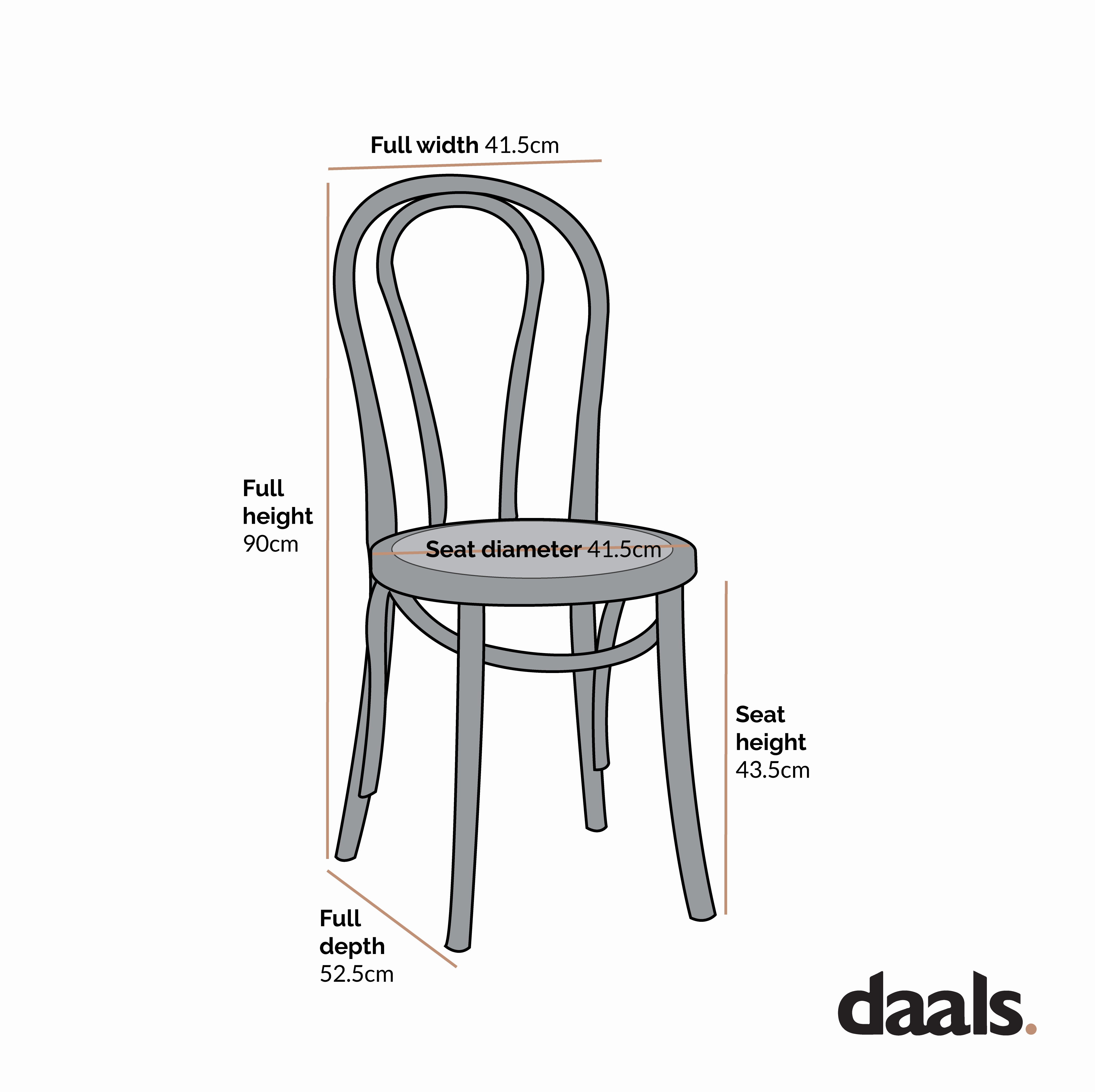 Camille Elm Wood and Rattan Bentwood Dining Chair, Distressed White