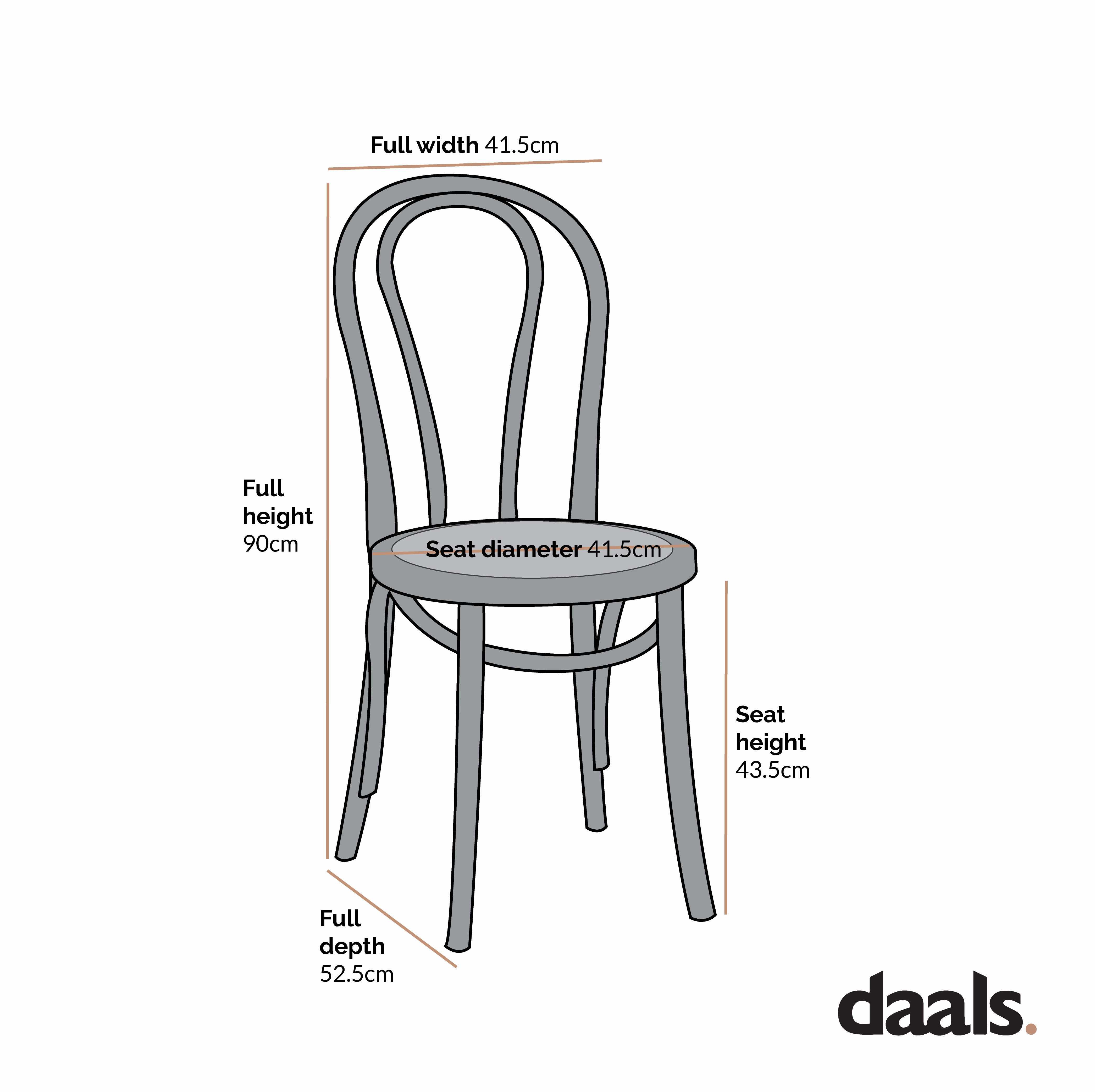 Camille Elm Wood and Rattan Bentwood Dining Chair, Natural
