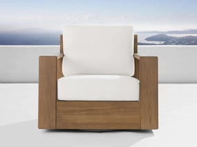 Canyon Outdoor Teak Swivel Chair