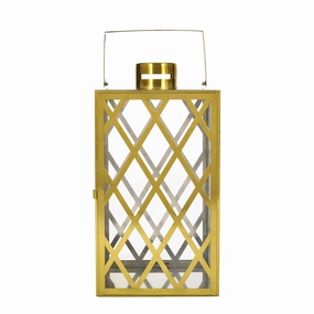 Cecil Outdoor 18" Modern Stainless Steel Lantern outdoor party decor, BBQ set