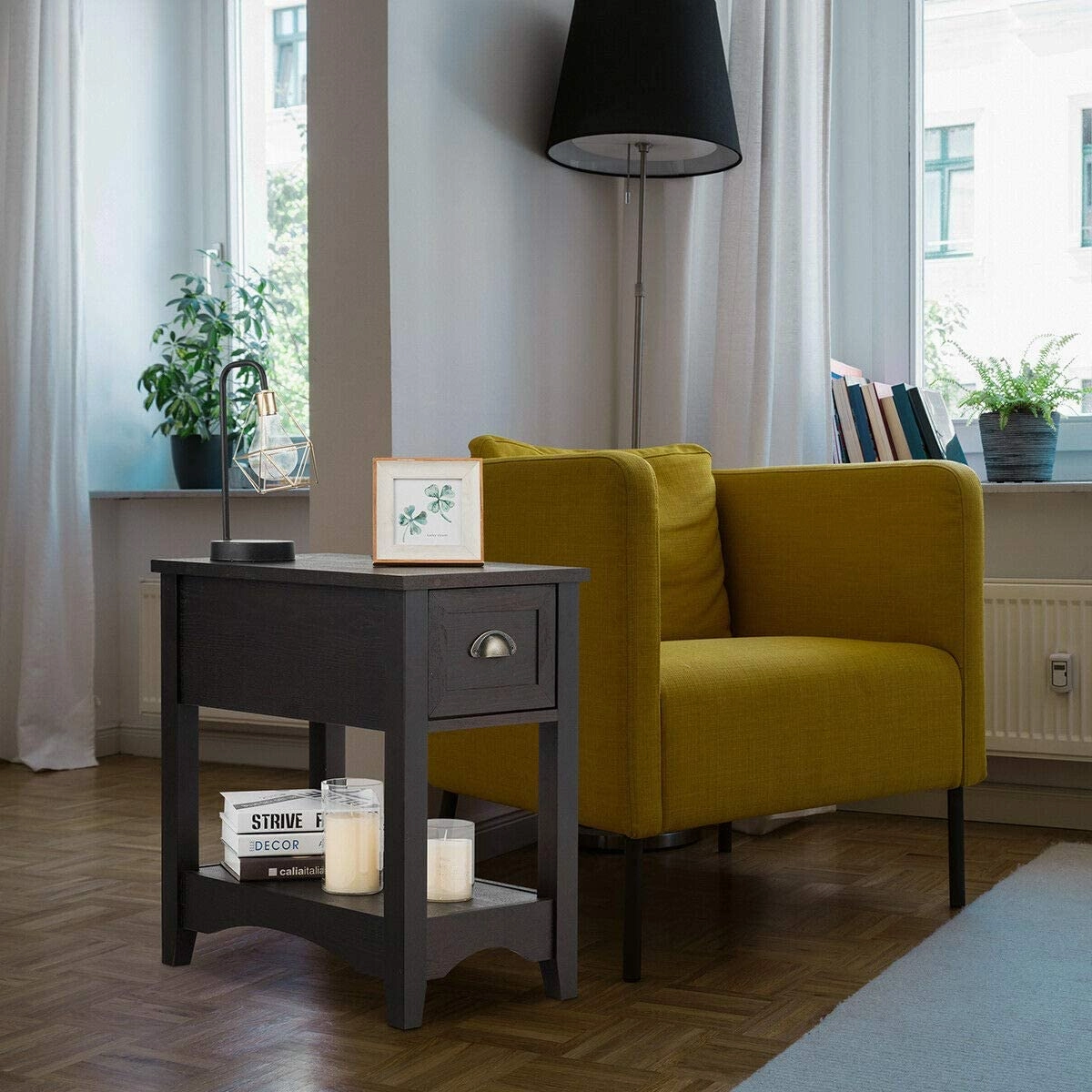 Chair Side End Table with Drawer