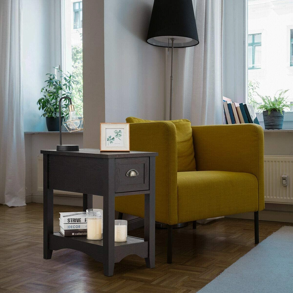 Chair Side End Table with Drawer