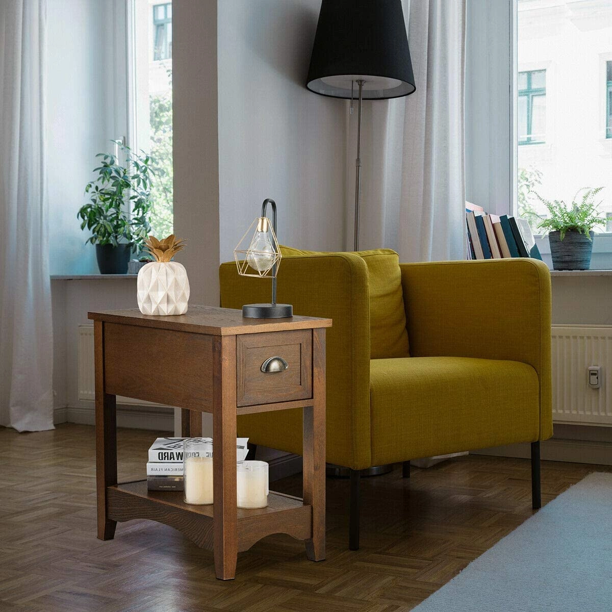 Chair Side End Table with Drawer