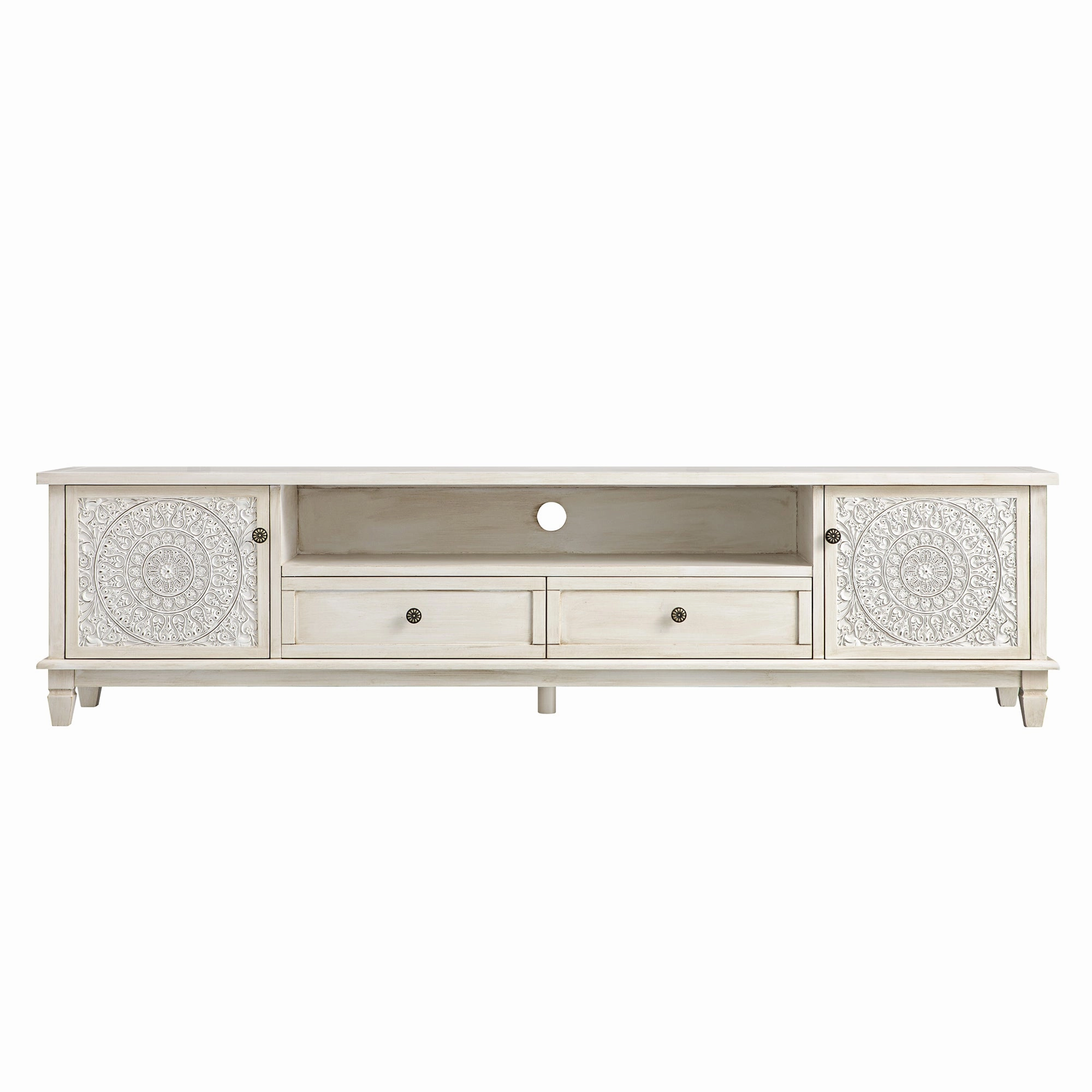 Chantilly Whitewashed 200cm Wide TV Unit
