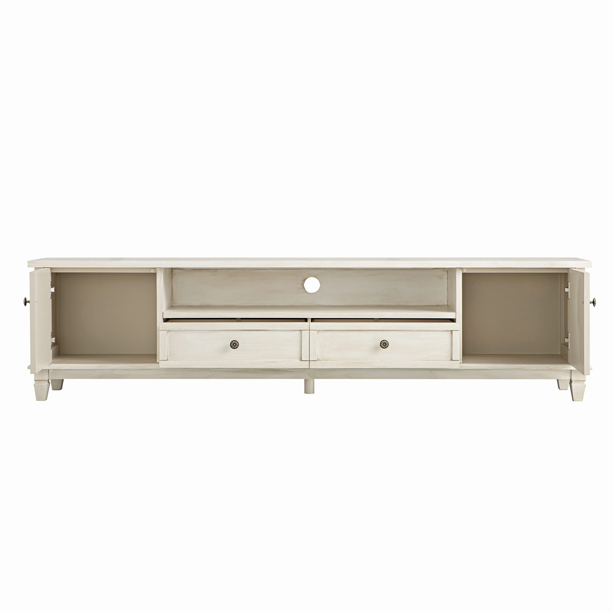 Chantilly Whitewashed 200cm Wide TV Unit