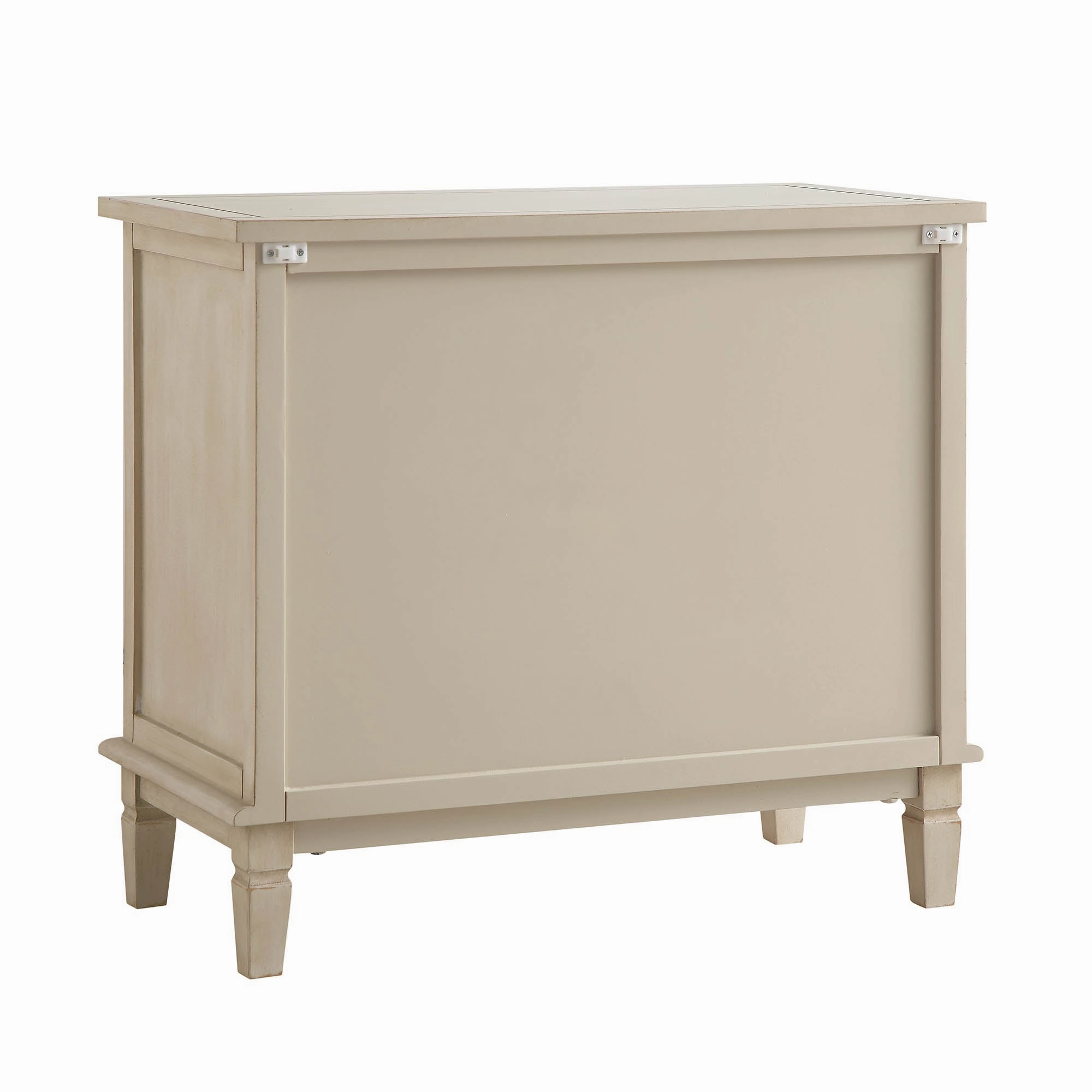 Chantilly Whitewashed Carved 3 Drawer Chest