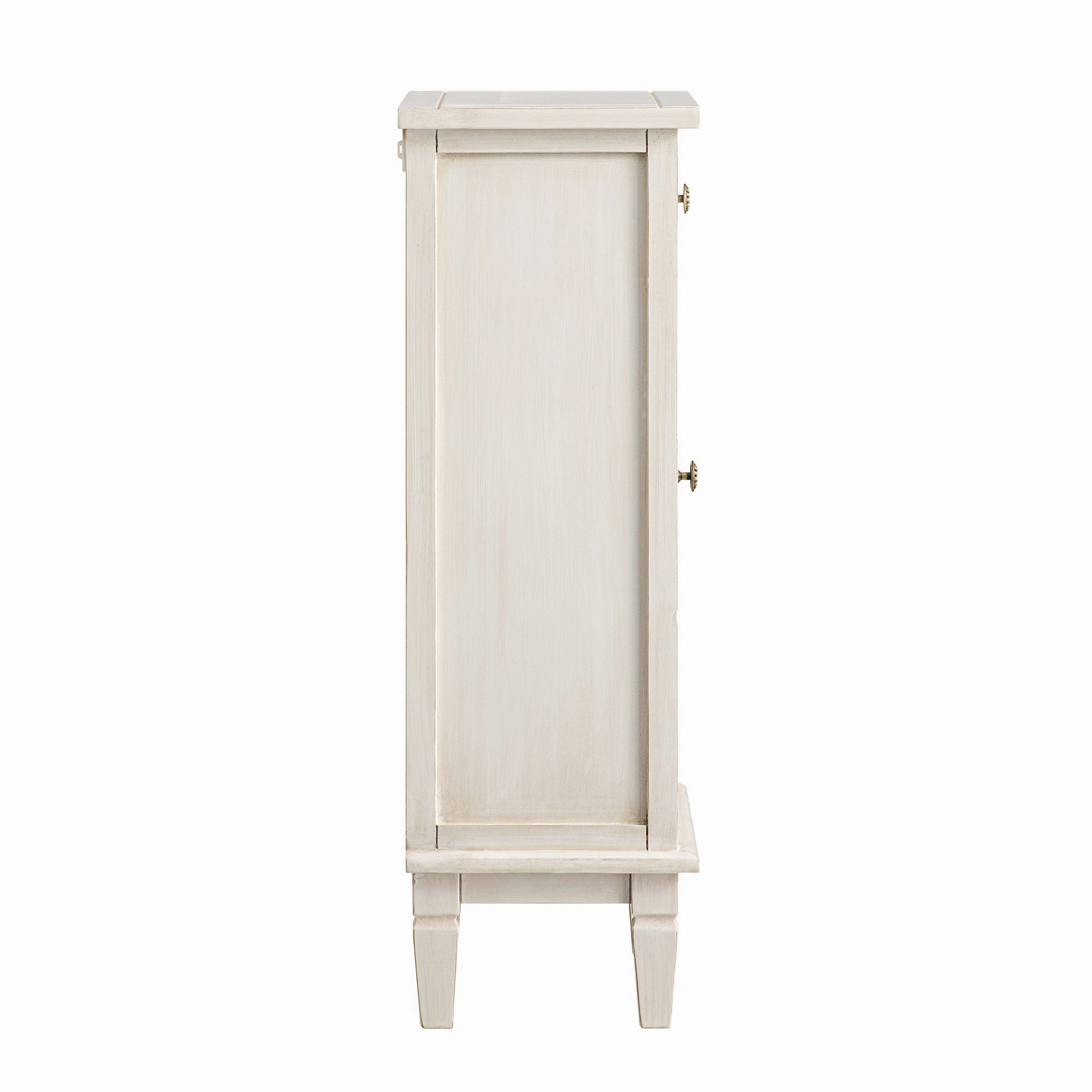 Chantilly Whitewashed Carved Bathroom Cupboard