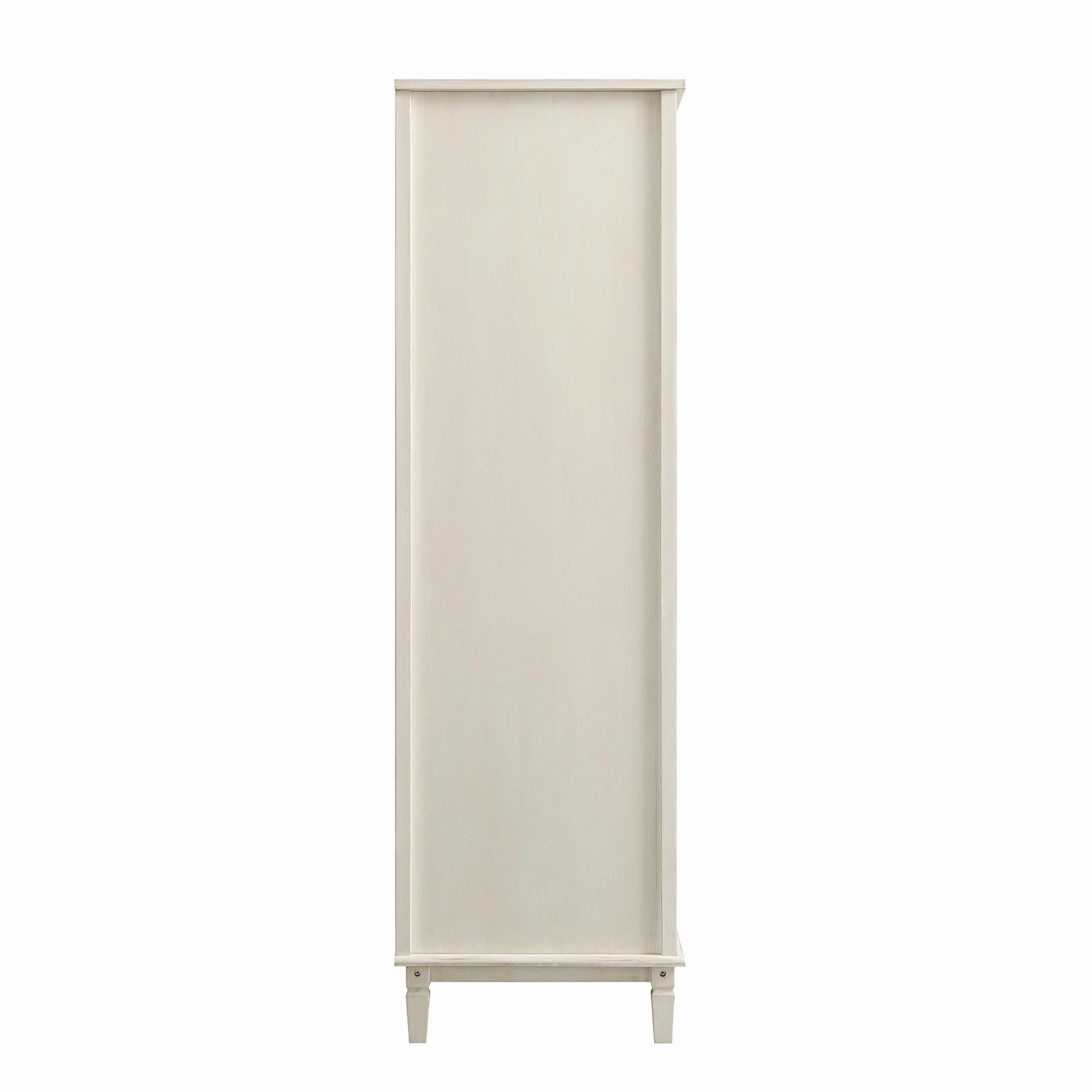 Chantilly Whitewashed Carved Triple Wardrobe