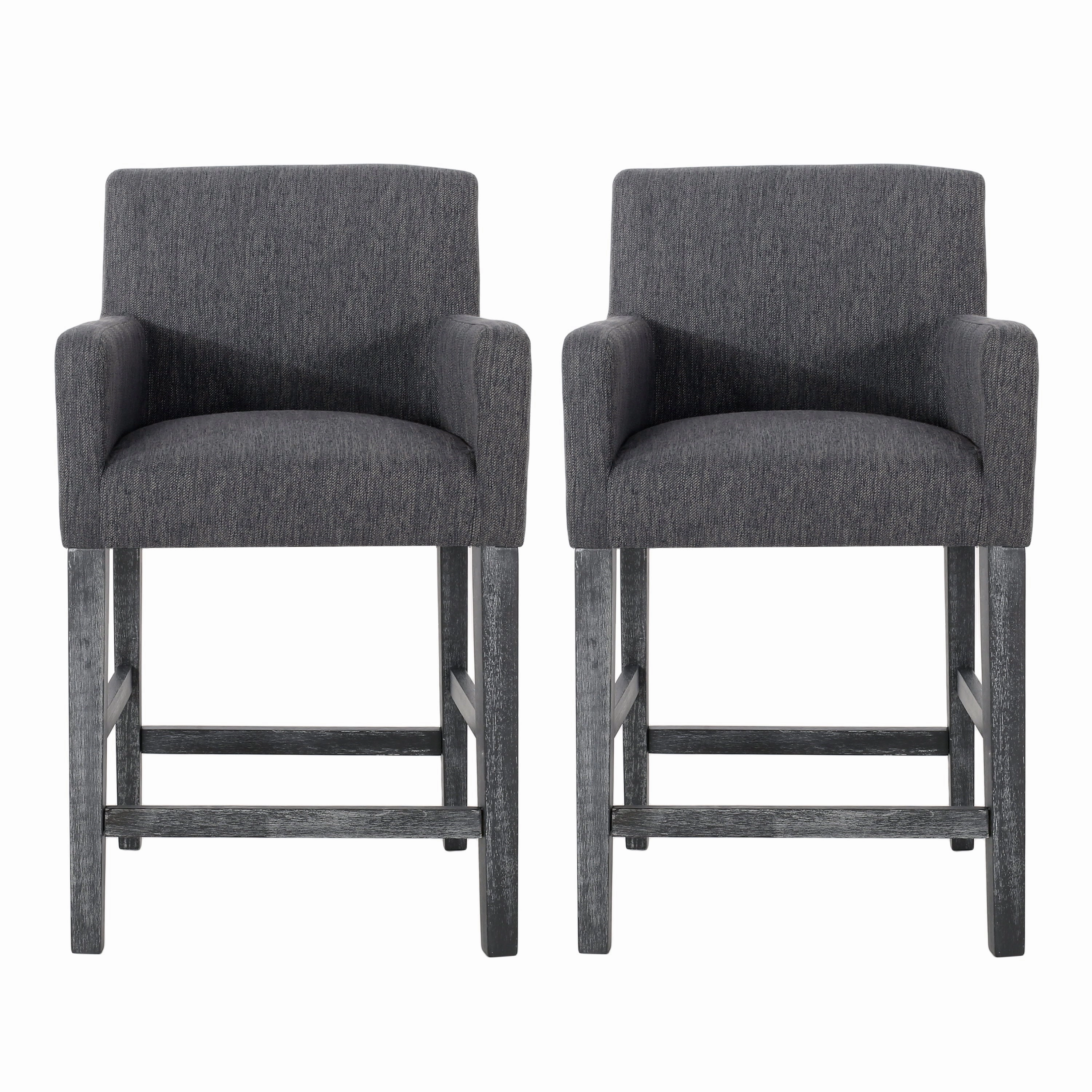 Chaparral Contemporary Fabric Upholstered Wood 26 inch Counter Stools, Set of 2 kitchen accessories, table linens