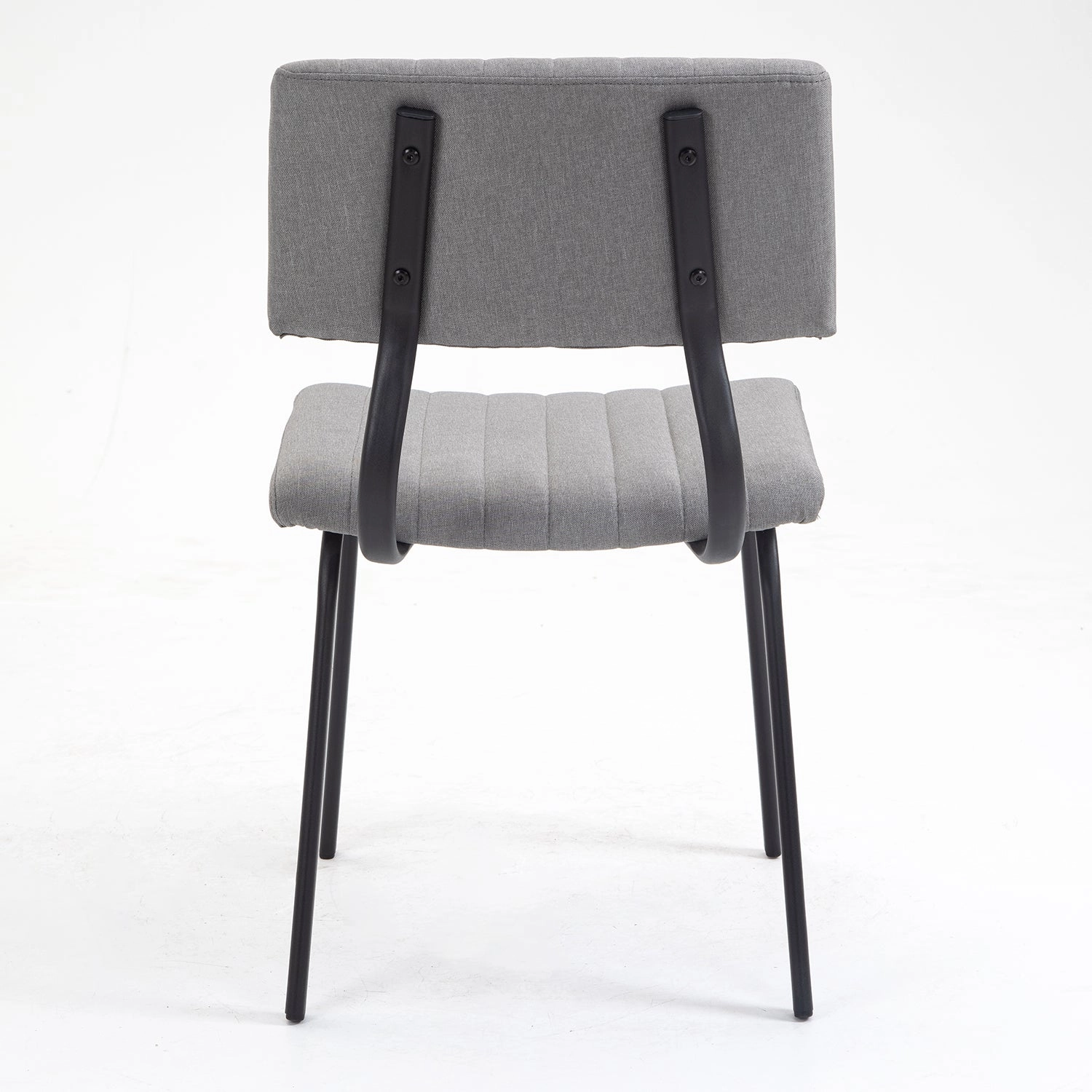 Charlecote Set of 2 Fluted Dining Chairs (Light Grey Linen)