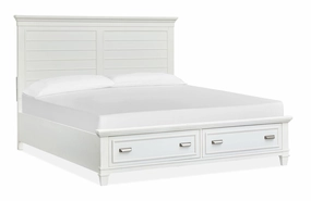 Charleston 3 - Piece King Storage Bed - Dove White
