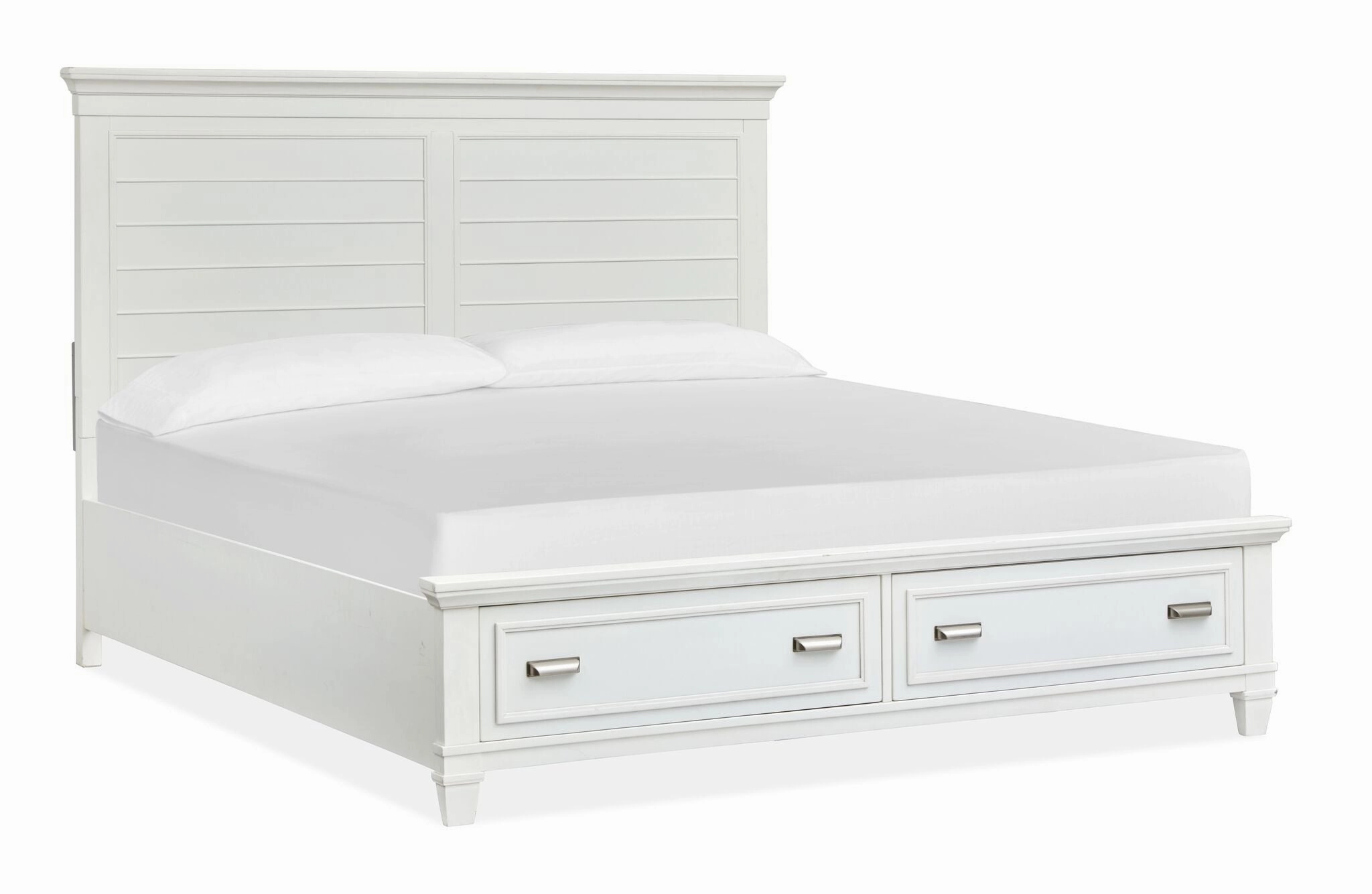 Charleston 3 - Piece Queen Storage Bed - Dove White
