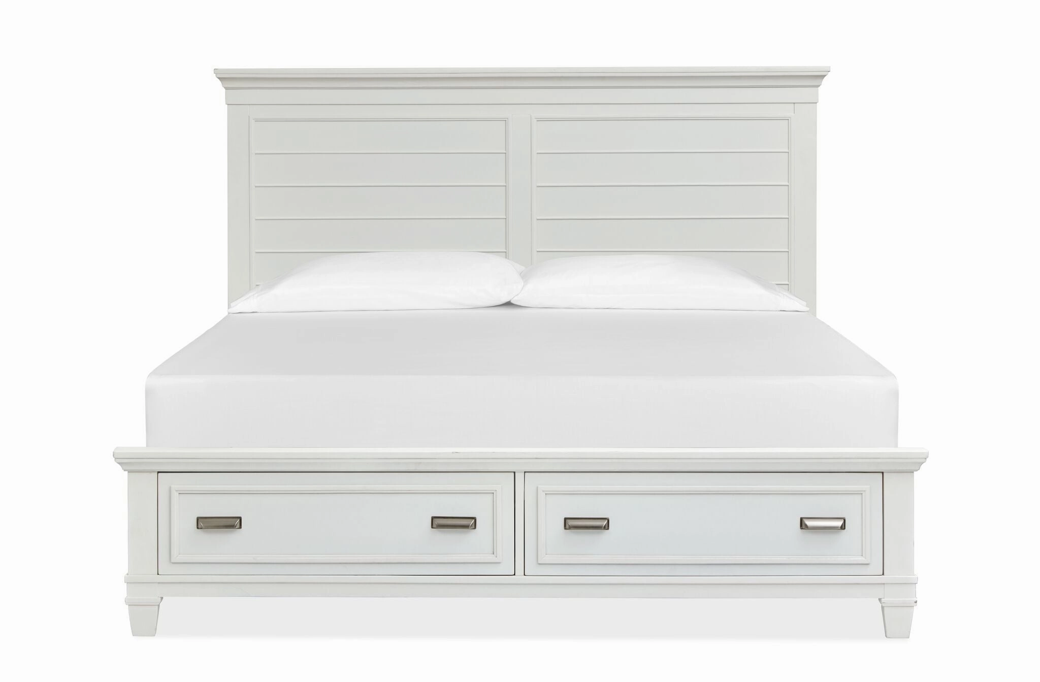 Charleston 3 - Piece Queen Storage Bed - Dove White