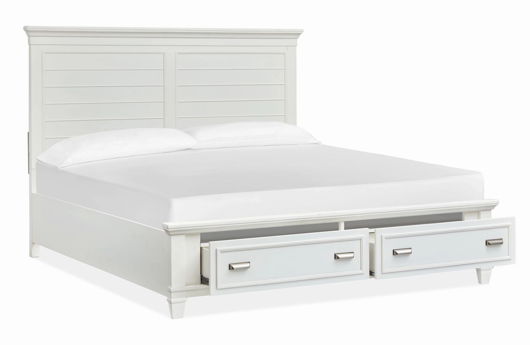 Charleston 3 - Piece Queen Storage Bed - Dove White