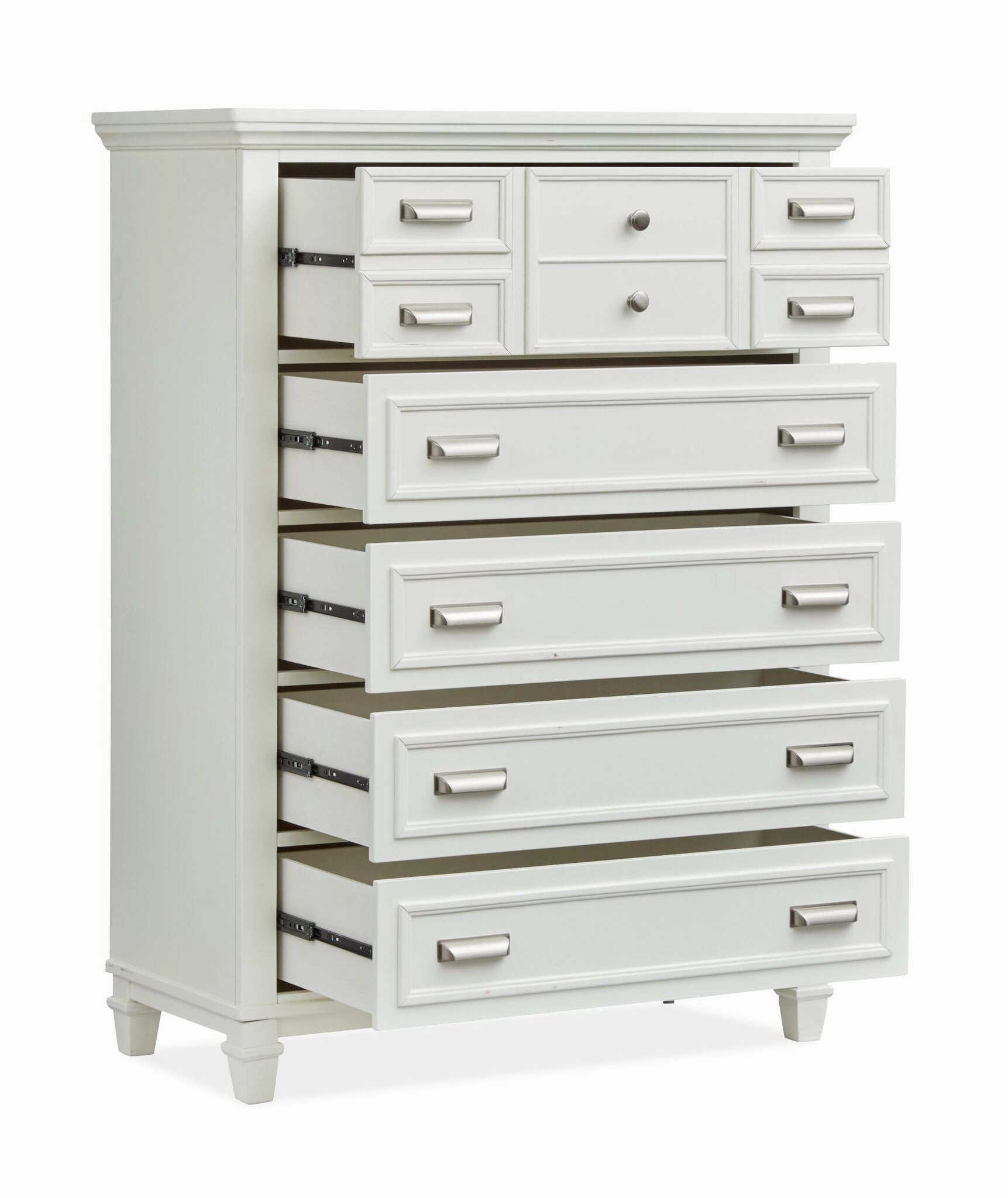 Charleston 5-Drawer Chest- Dove White