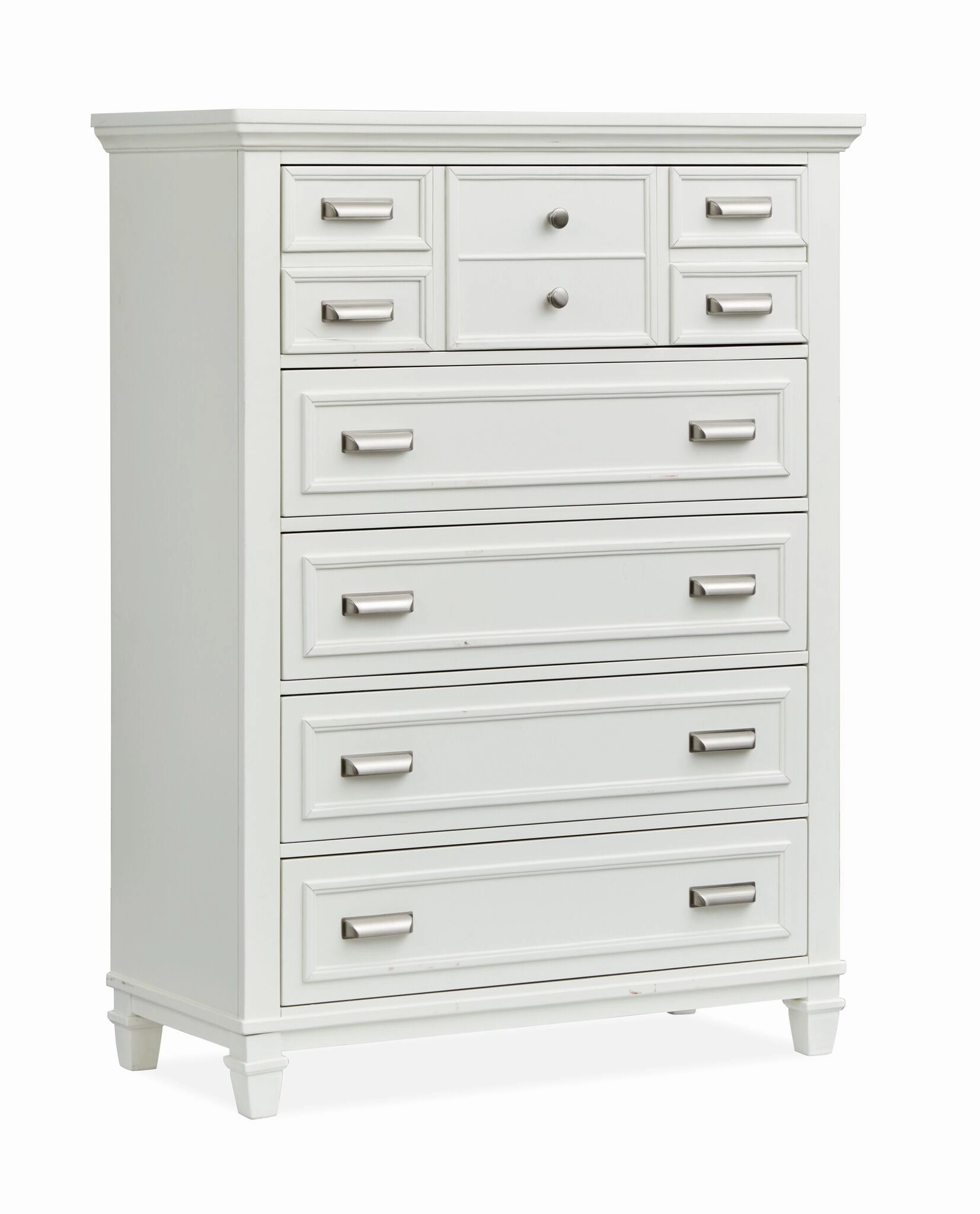 Charleston 5-Drawer Chest- Dove White