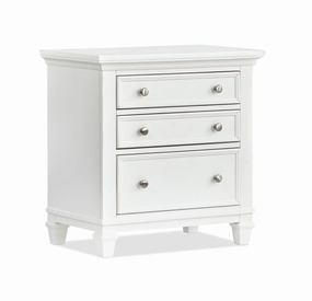 Charleston Night Table - Dove White