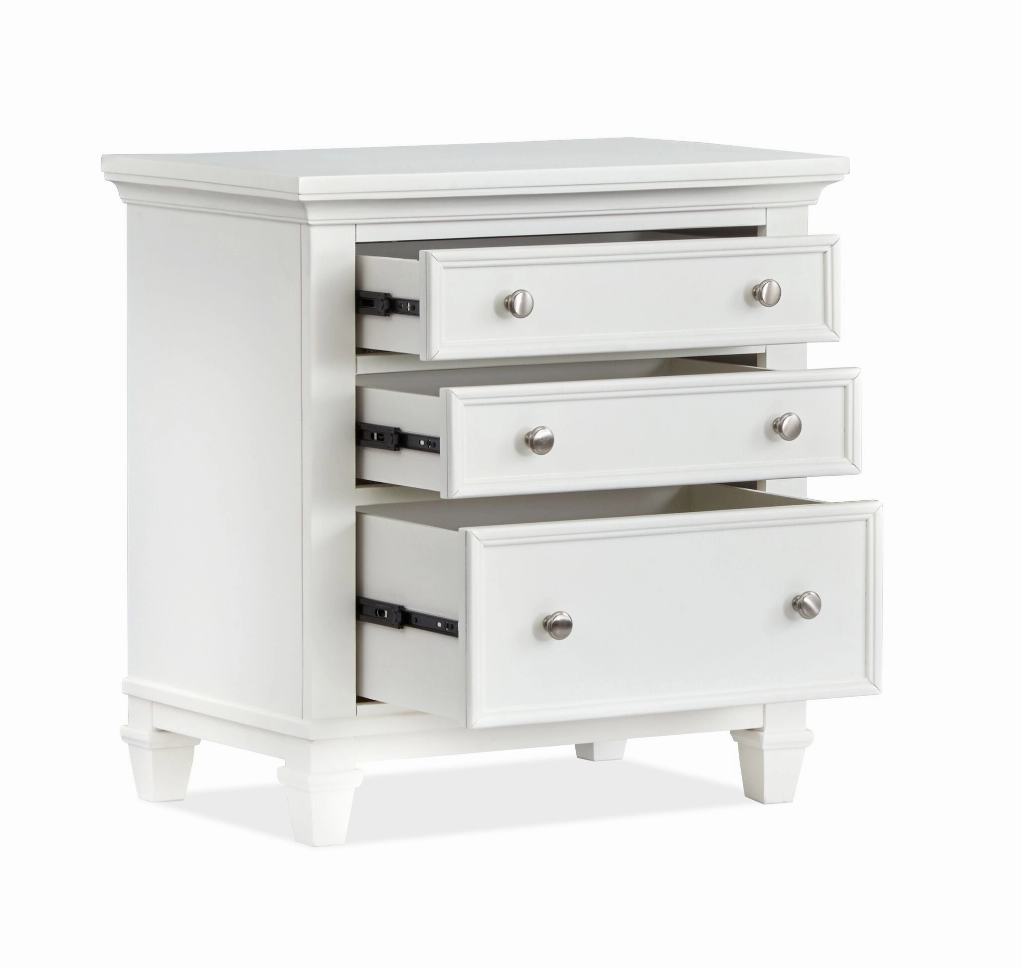 Charleston Night Table - Dove White