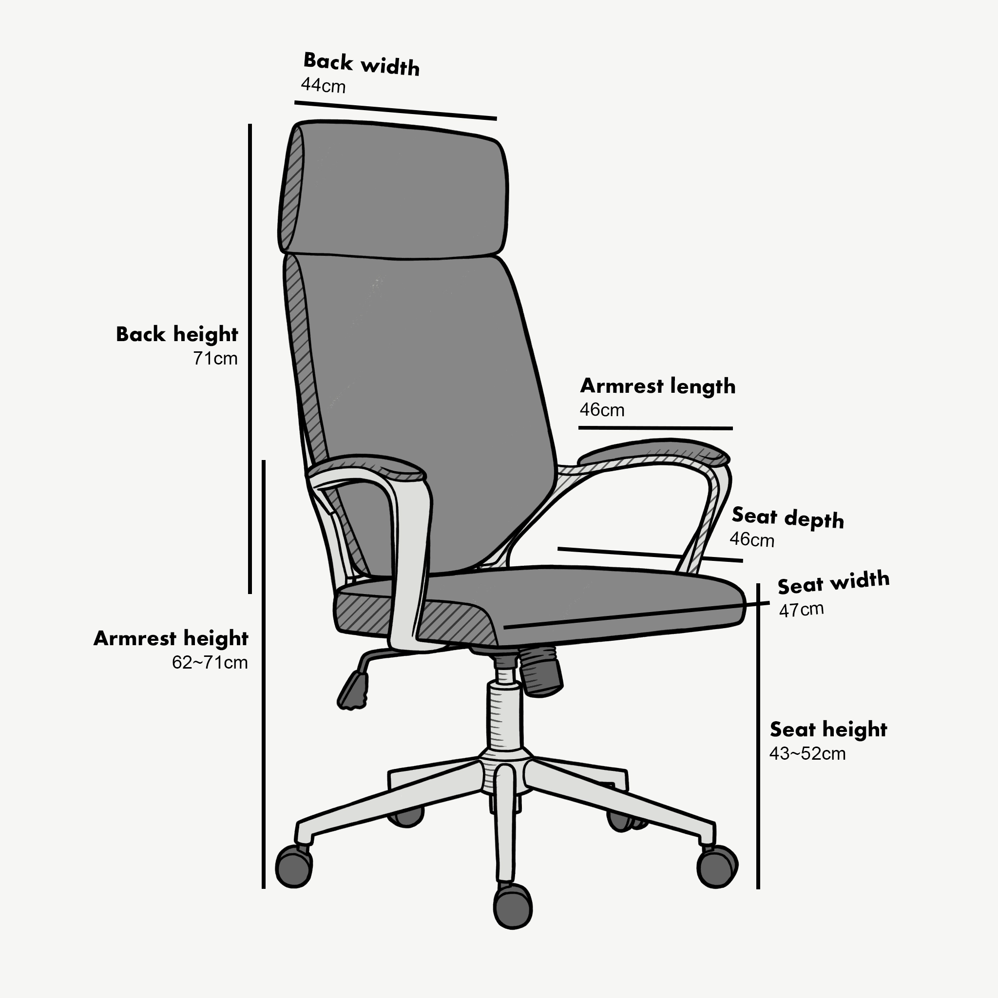 Cherry Tree Furniture High Back Modern Design PU Leather Swivel Office Chair Computer Desk Chair, MO68 White