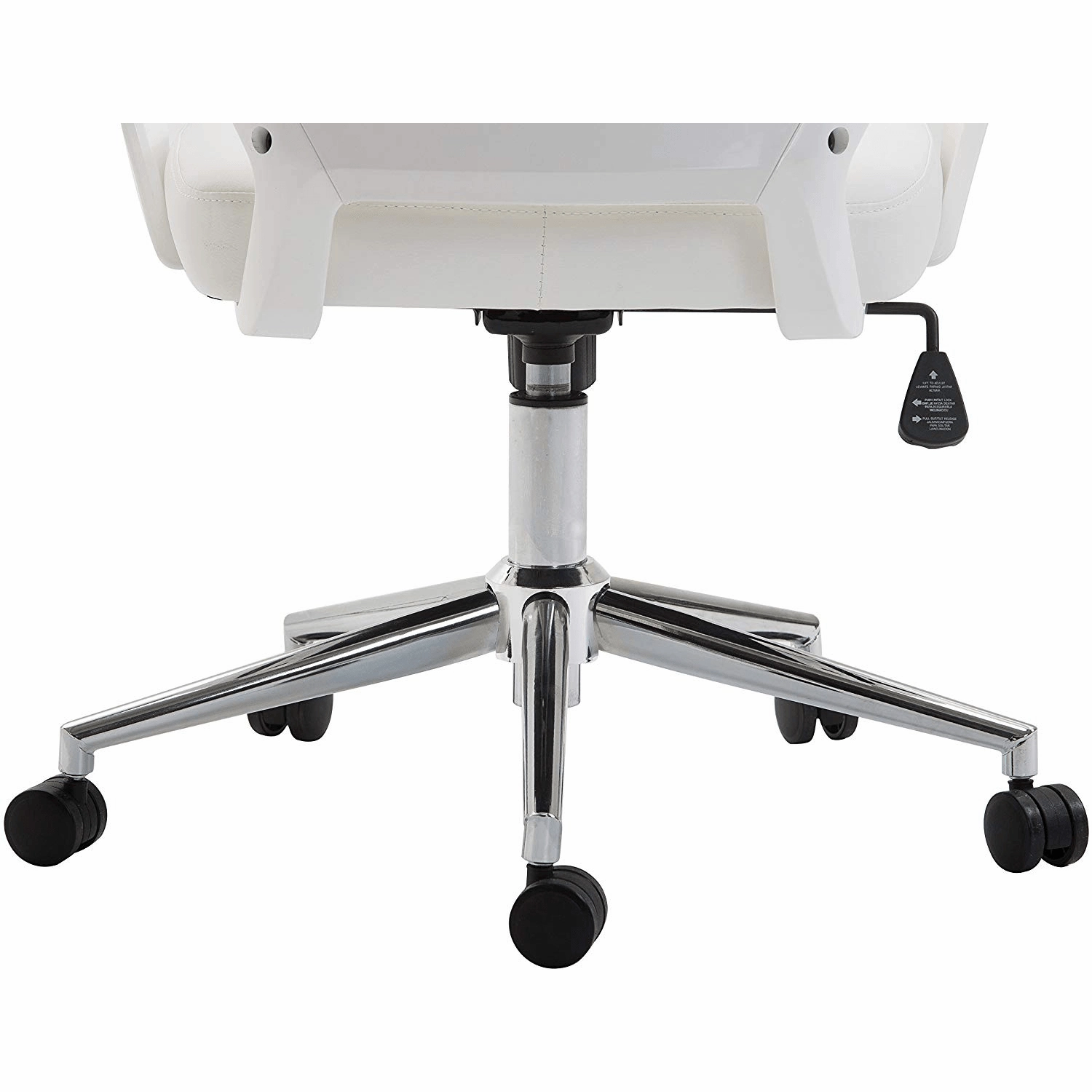 Cherry Tree Furniture High Back Modern Design PU Leather Swivel Office Chair Computer Desk Chair, MO68 White