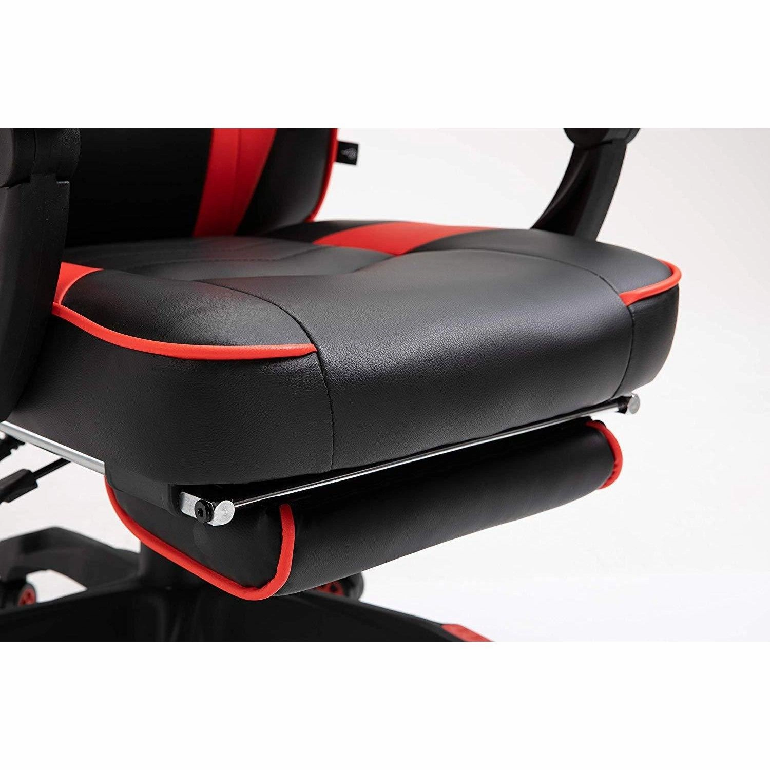 Cherry Tree Furniture High Back Recliner Gaming Chair with Cushion & Retractable Footrest Black & Red