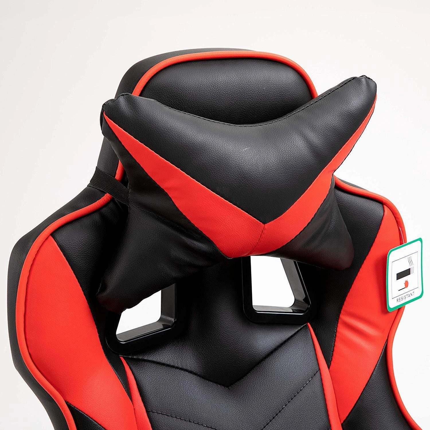 Cherry Tree Furniture High Back Recliner Gaming Chair with Cushion & Retractable Footrest Black & Red