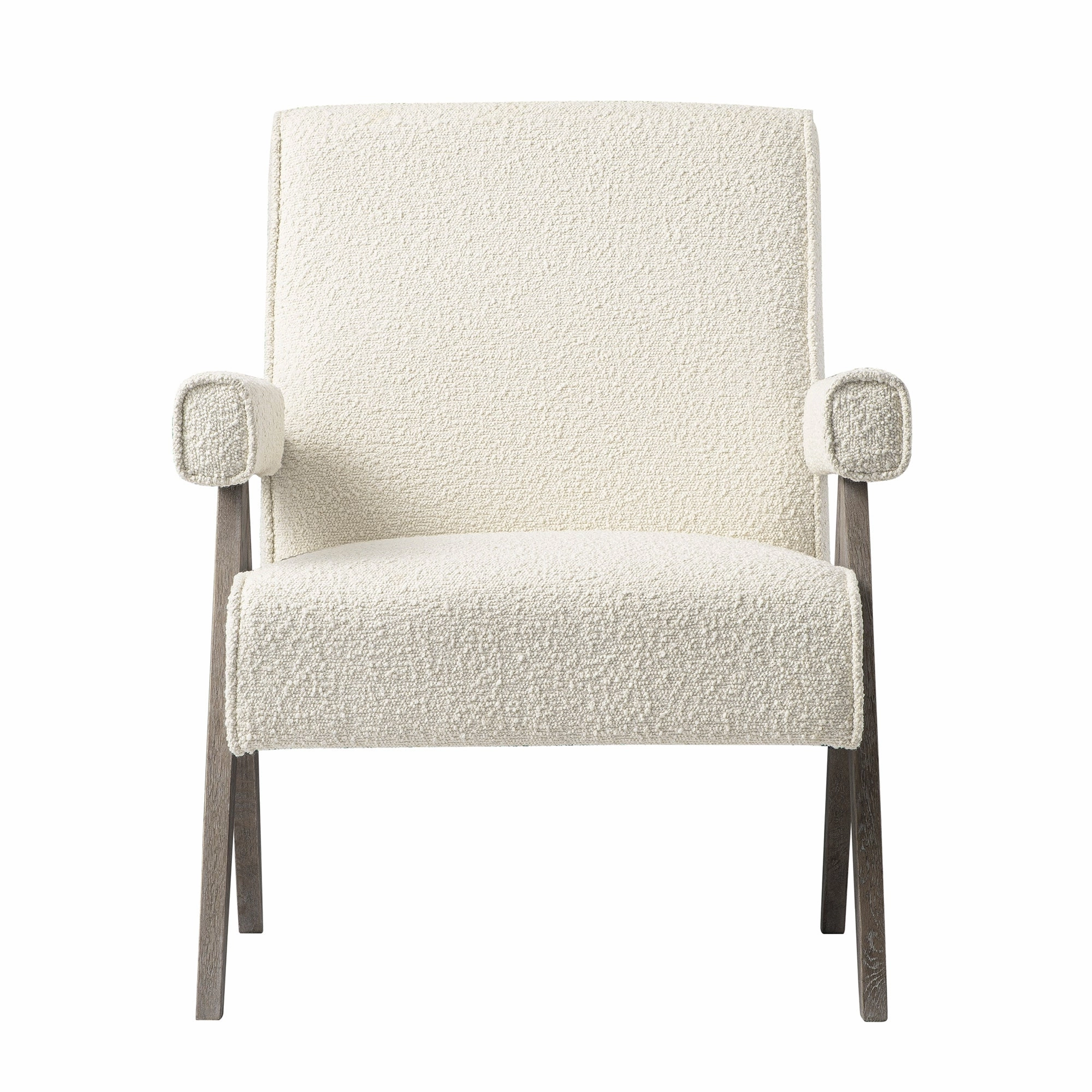 Chinnor Beige Boucle Weathered Oak Frame Accent Chair