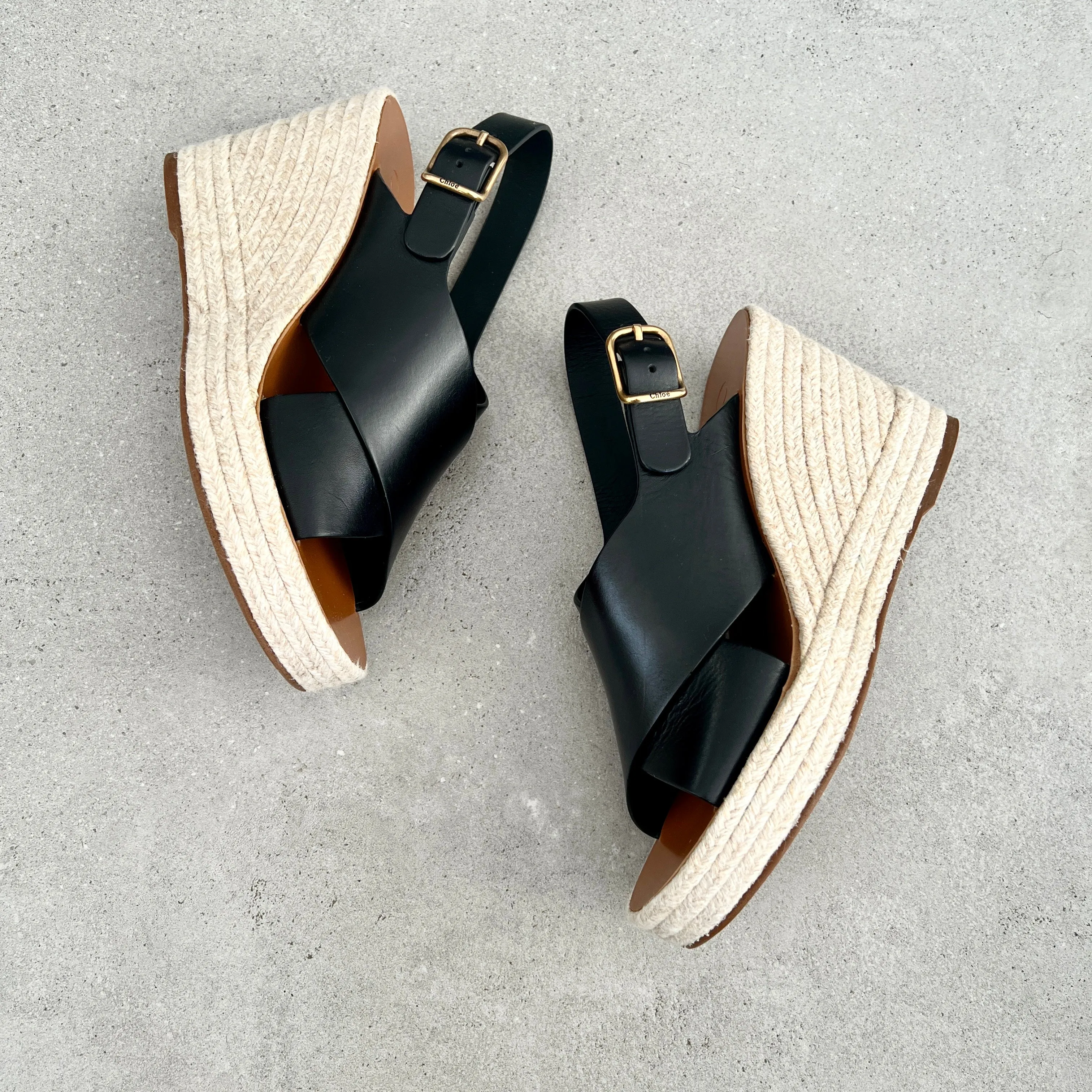 Chloé Shoes Chloe Pary Espadrille Wedge, Black