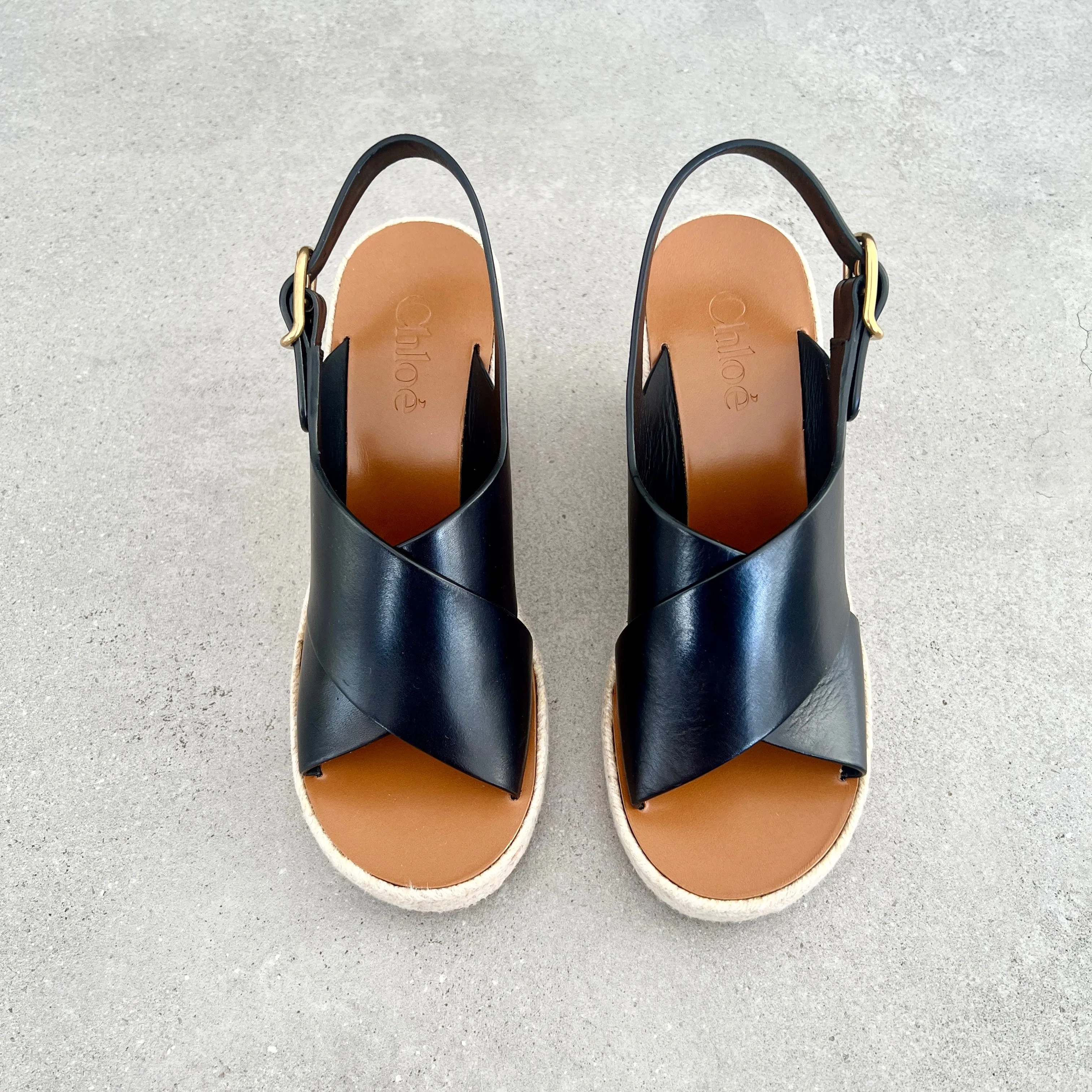 Chloé Shoes Chloe Pary Espadrille Wedge, Black