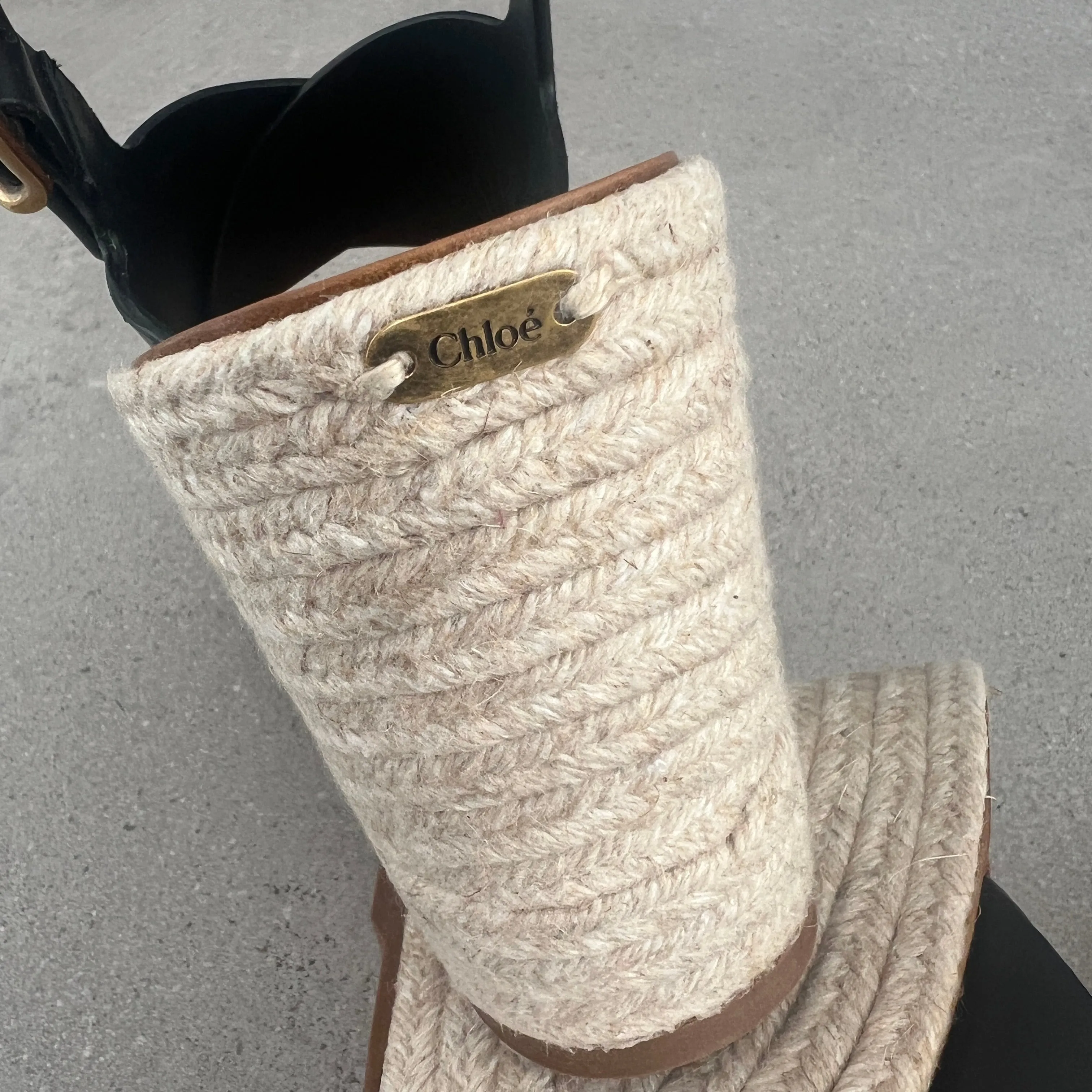 Chloé Shoes Chloe Pary Espadrille Wedge, Black