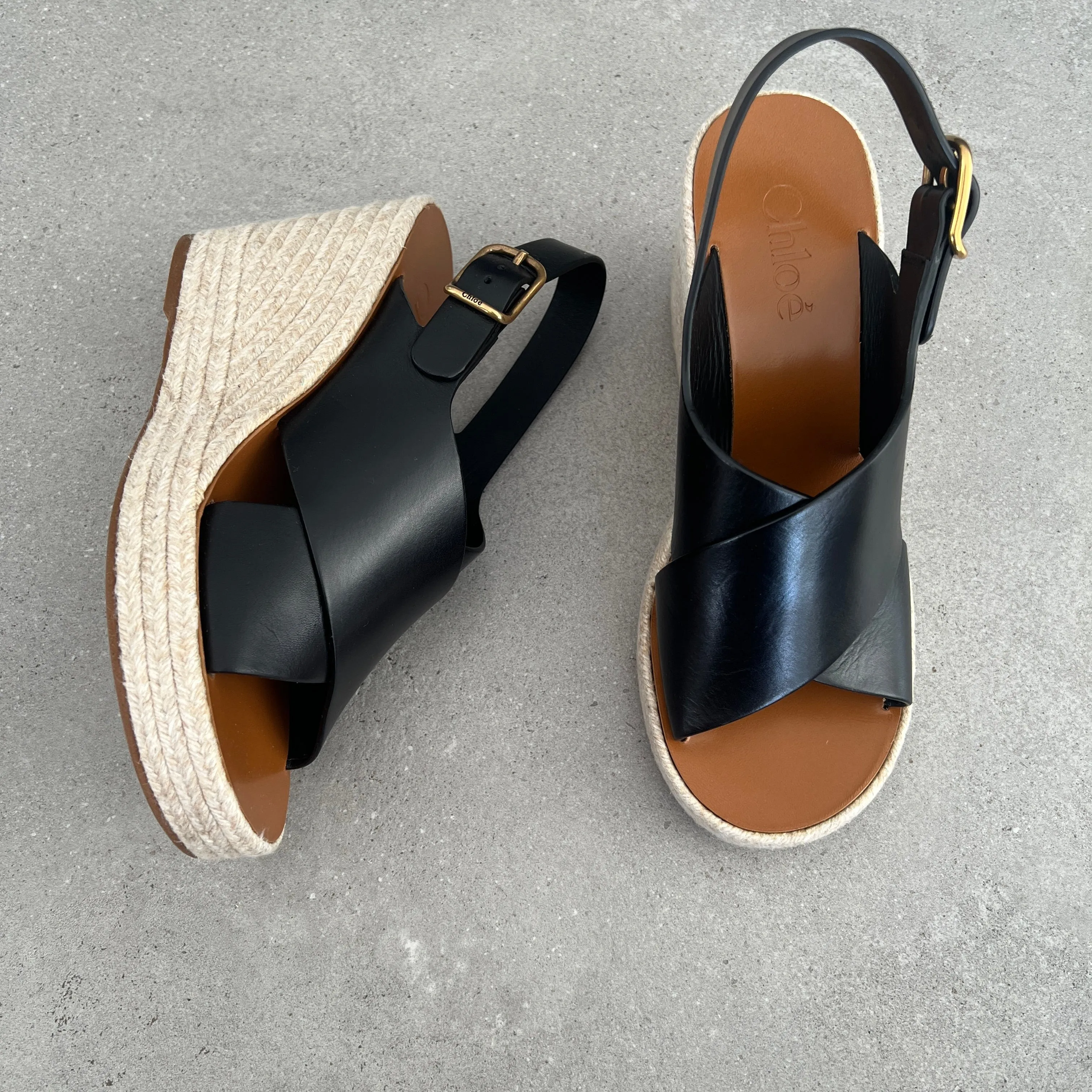 Chloé Shoes Chloe Pary Espadrille Wedge, Black