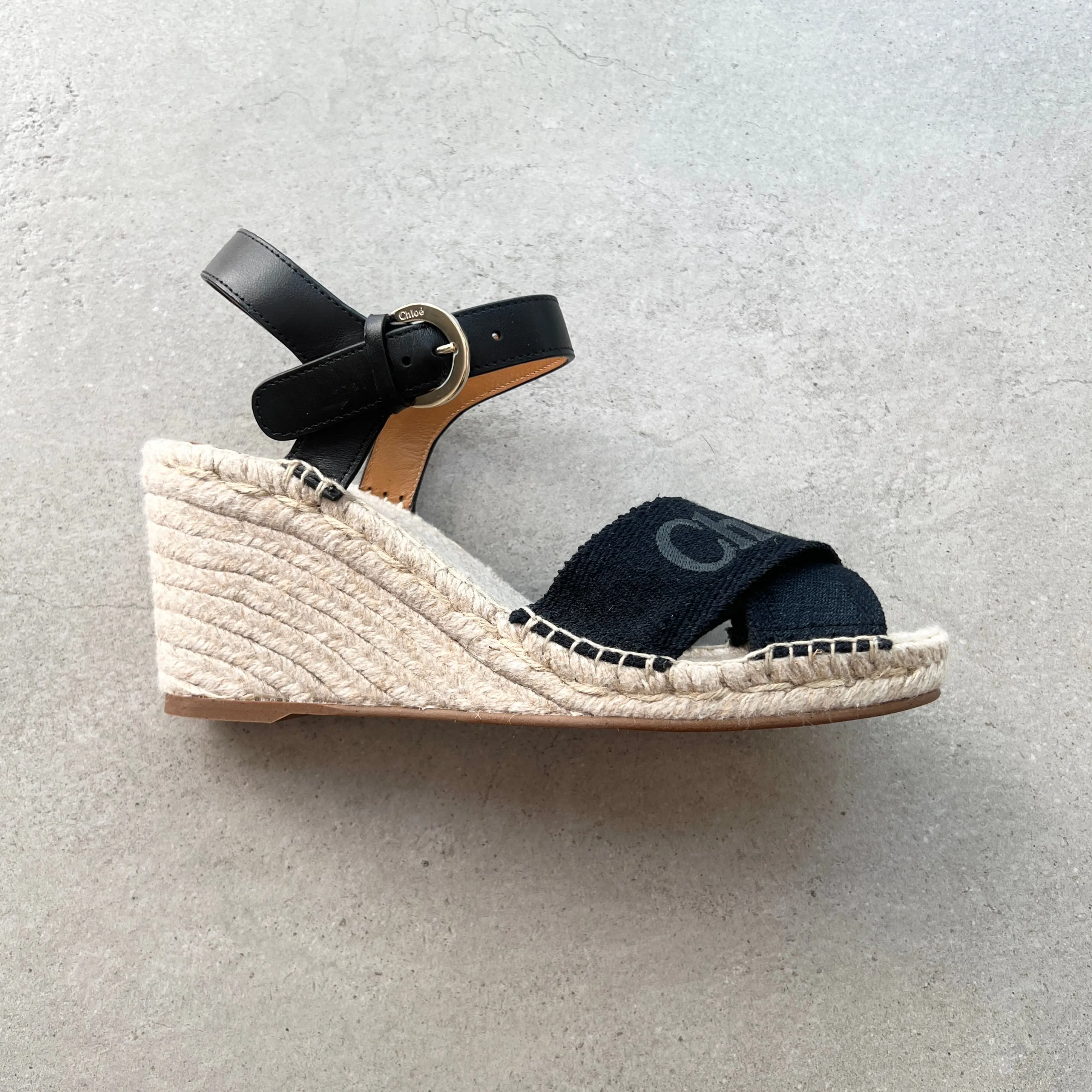 Chloé Shoes Chloe Piia Espadrille Wedge, Black