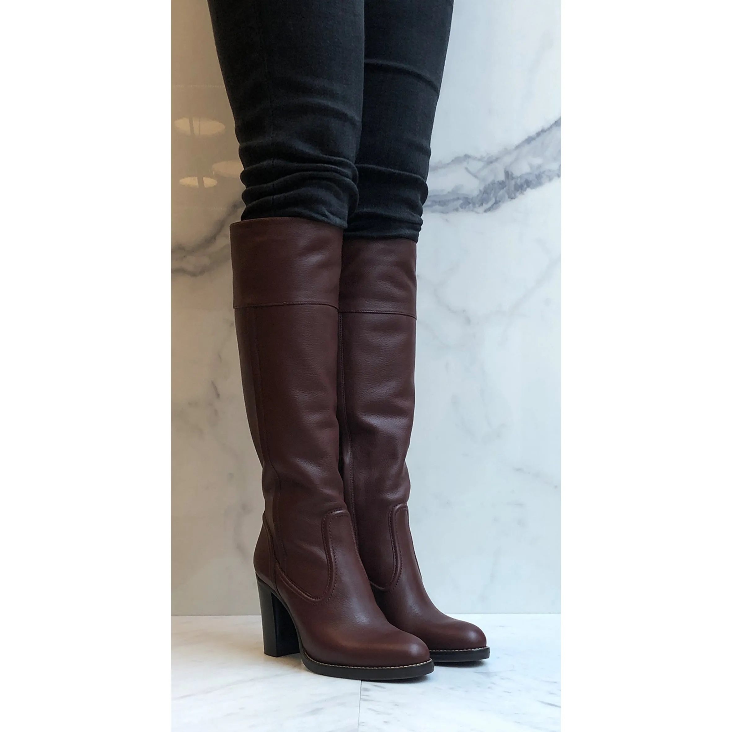 Chloé Shoes Knee Boot, Brown