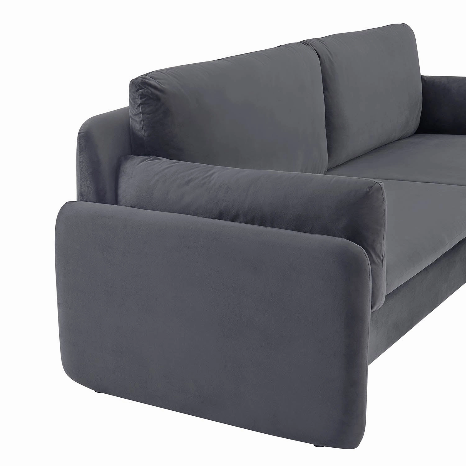 Clapham 3-Seater Grey Velvet Fabric Sofa