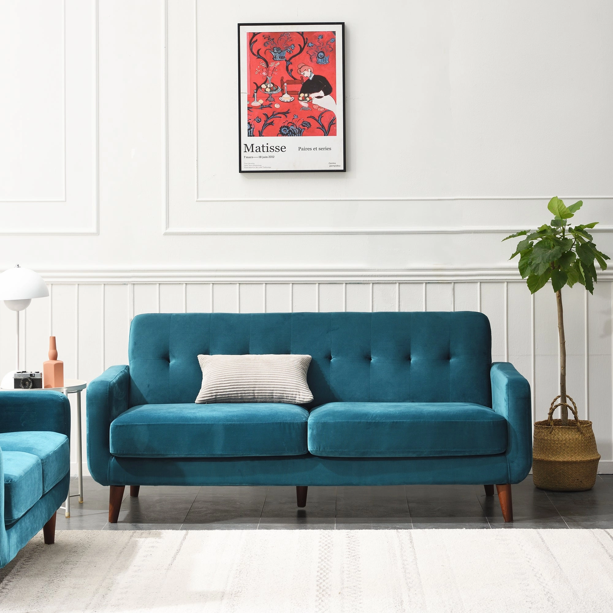 Clarence Sofa Range in Teal Blue Velvet
