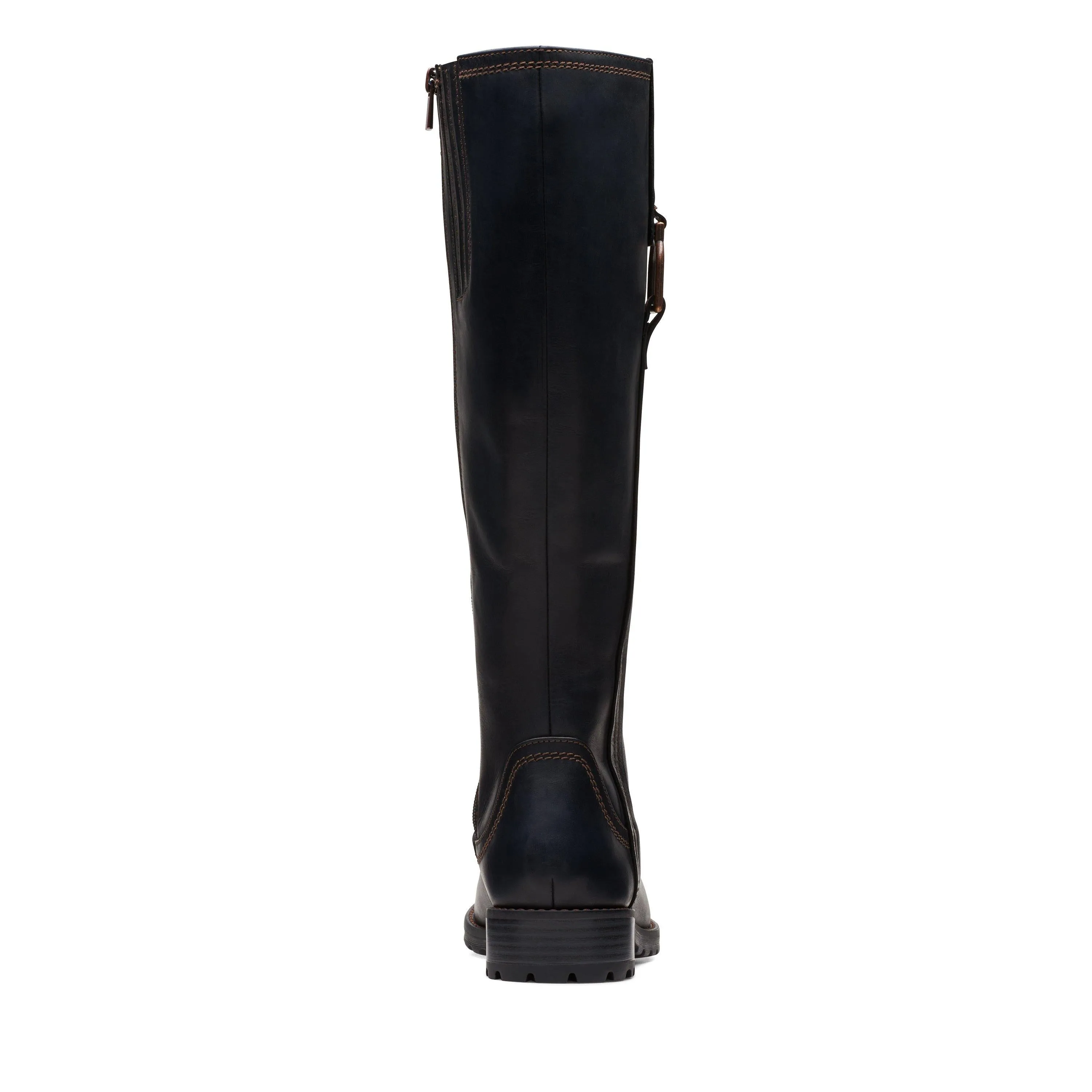 Clarks Aspra Hi in Black Leather