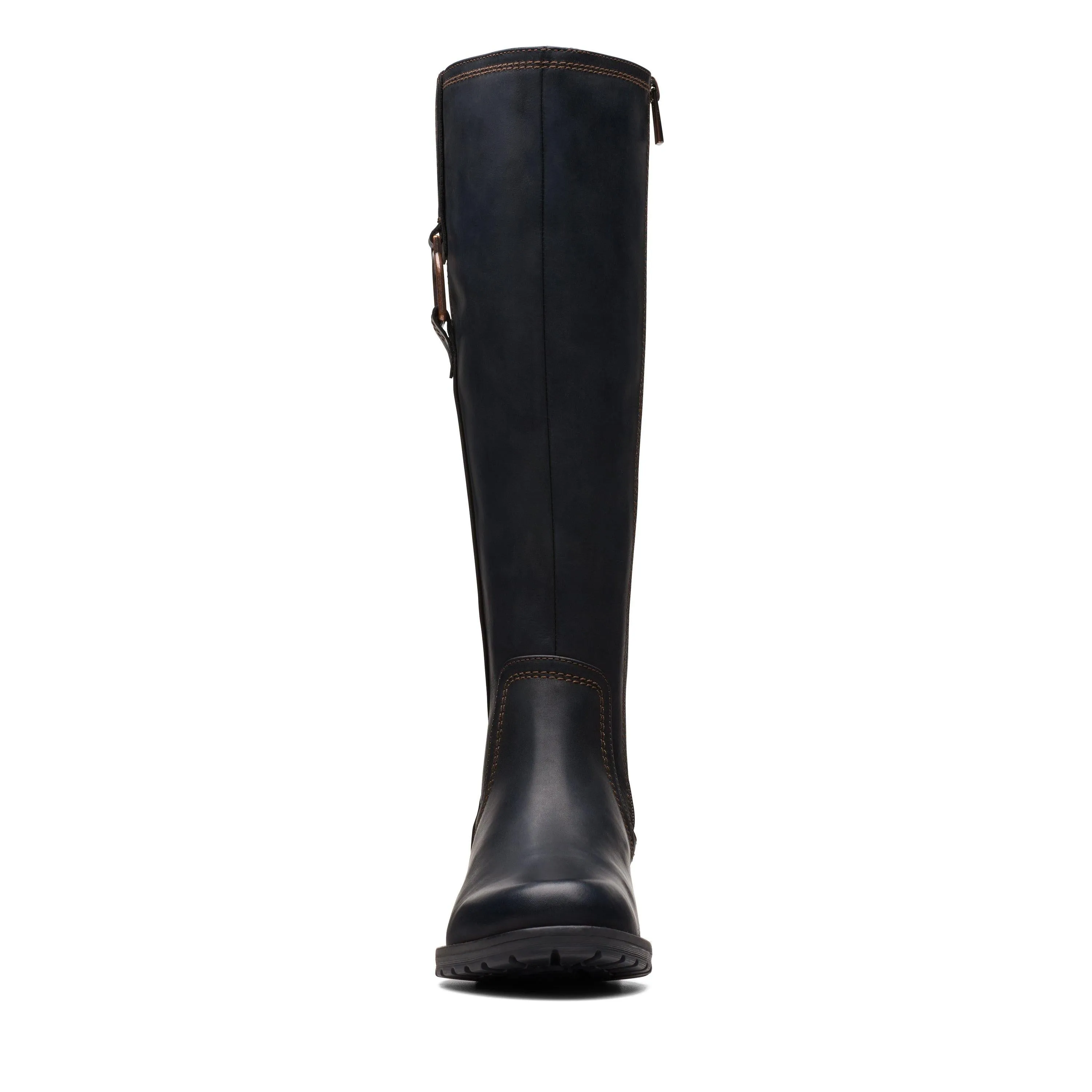 Clarks Aspra Hi in Black Leather