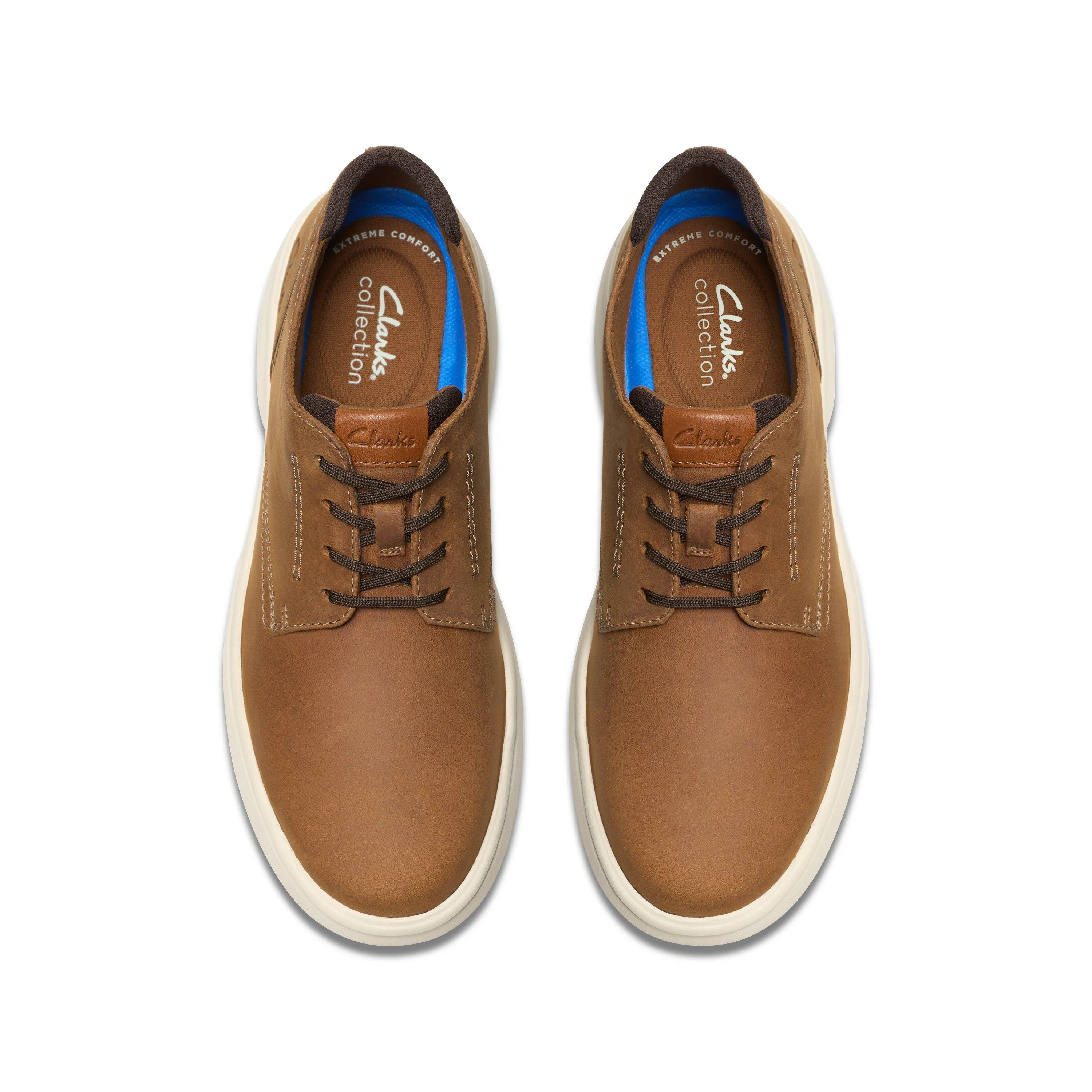 Clarks Bradley Plain in Brown Leather