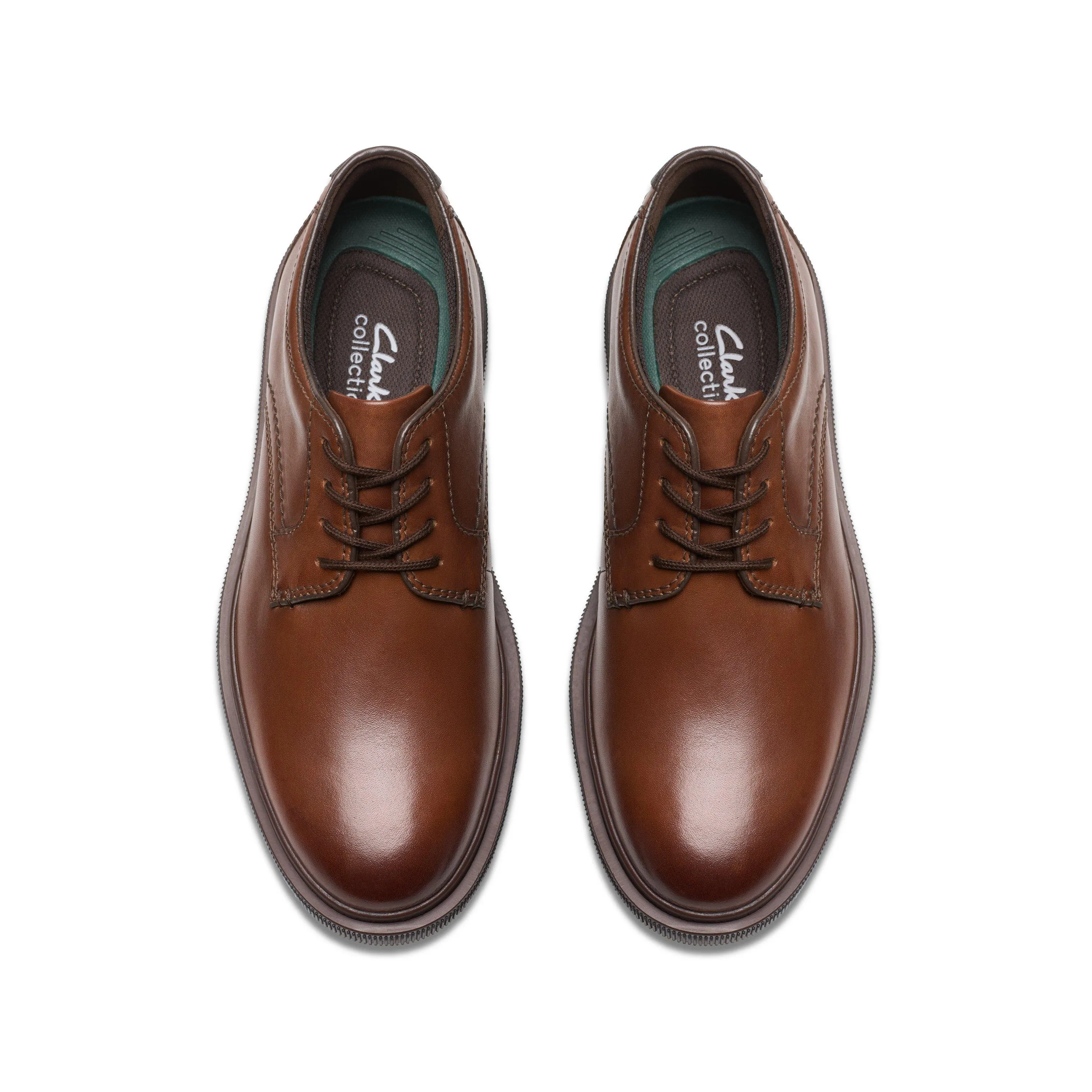 Clarks Burchill Derby in Brown Leather