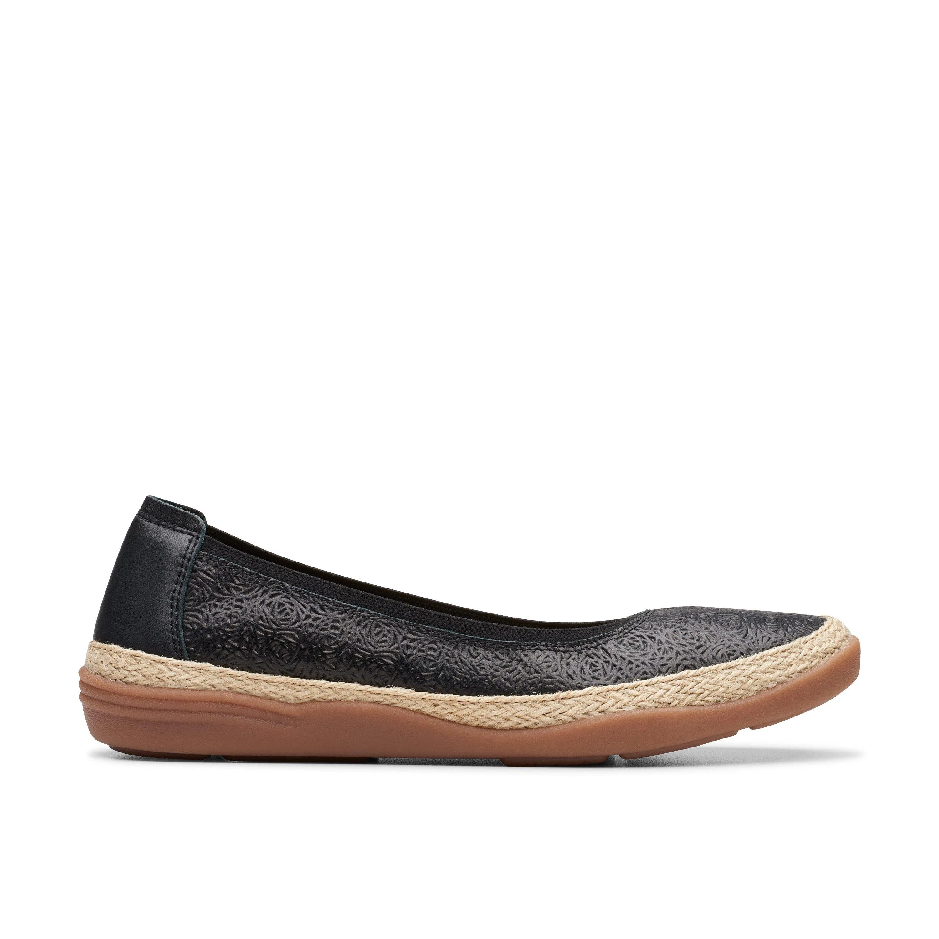Clarks Elaina Rae in Black Leather