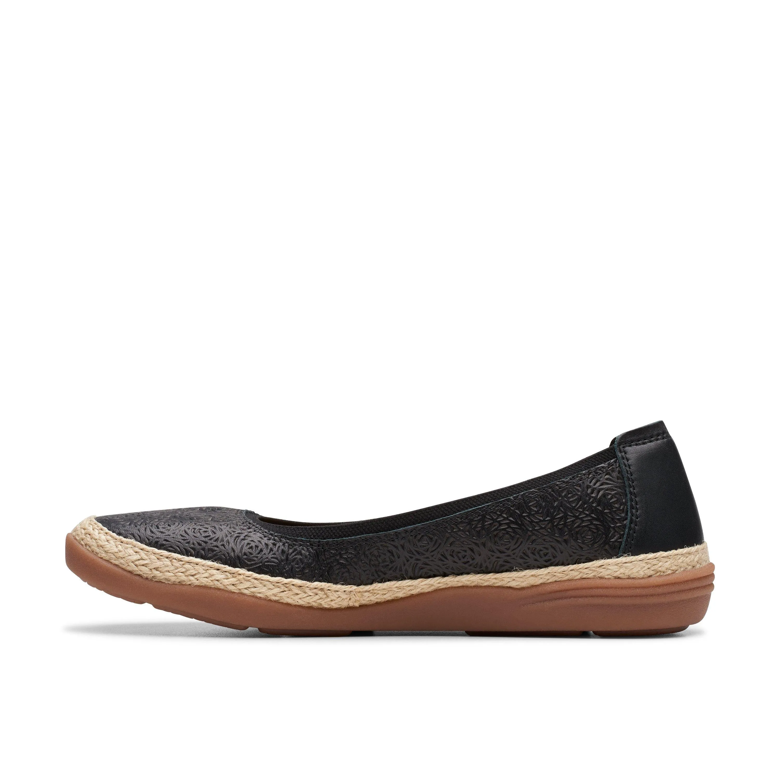 Clarks Elaina Rae in Black Leather