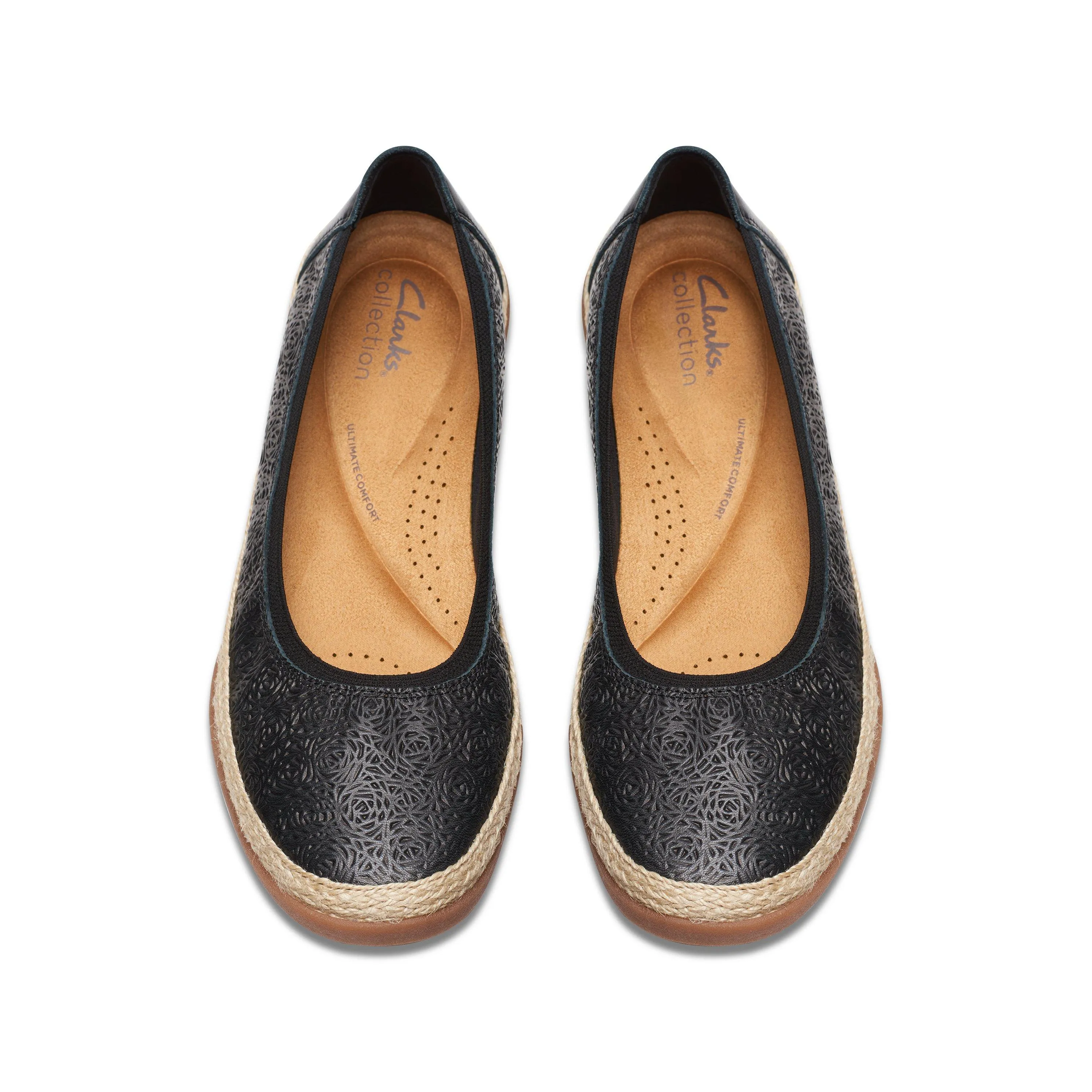 Clarks Elaina Rae in Black Leather