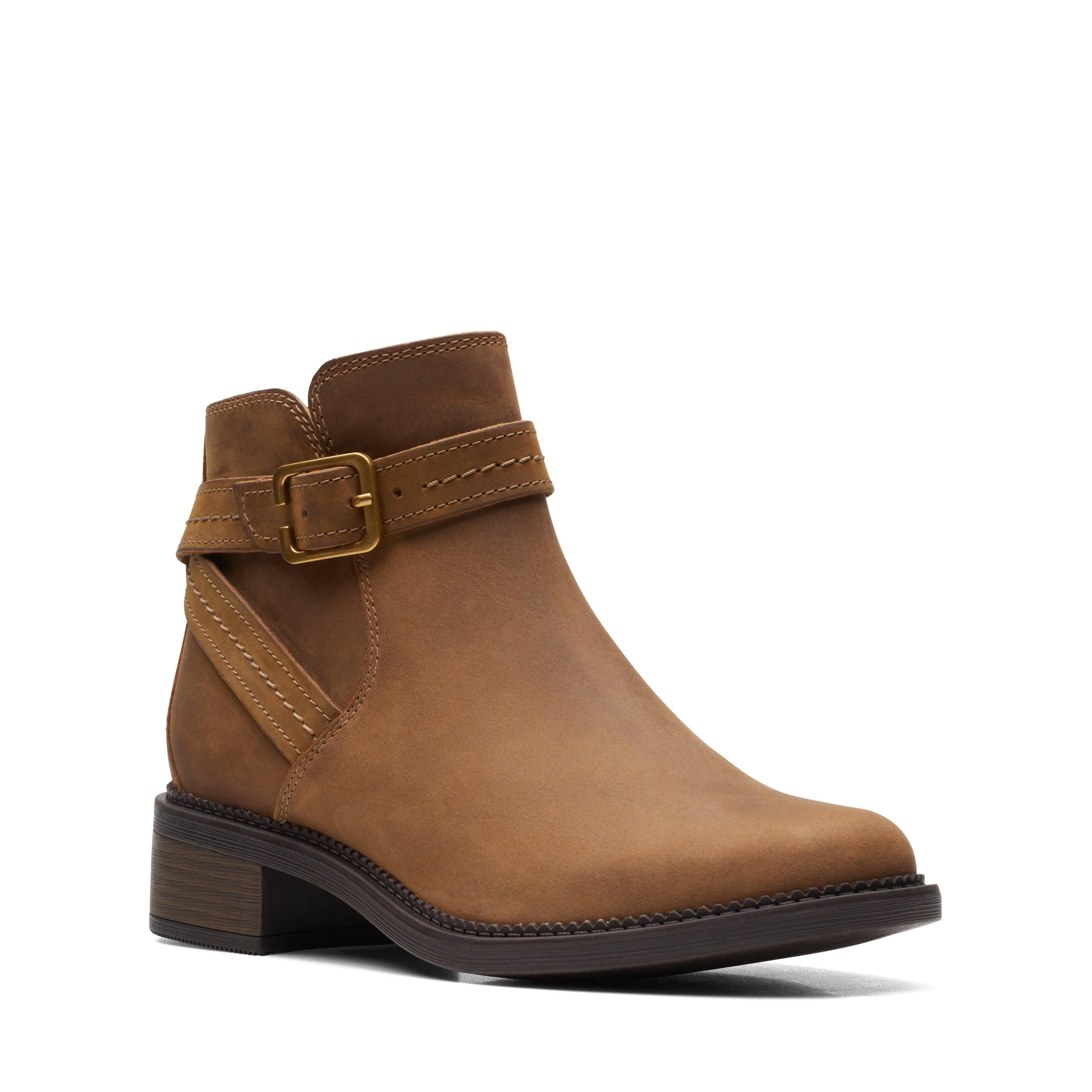 Clarks Maye Strap in Brown Leather