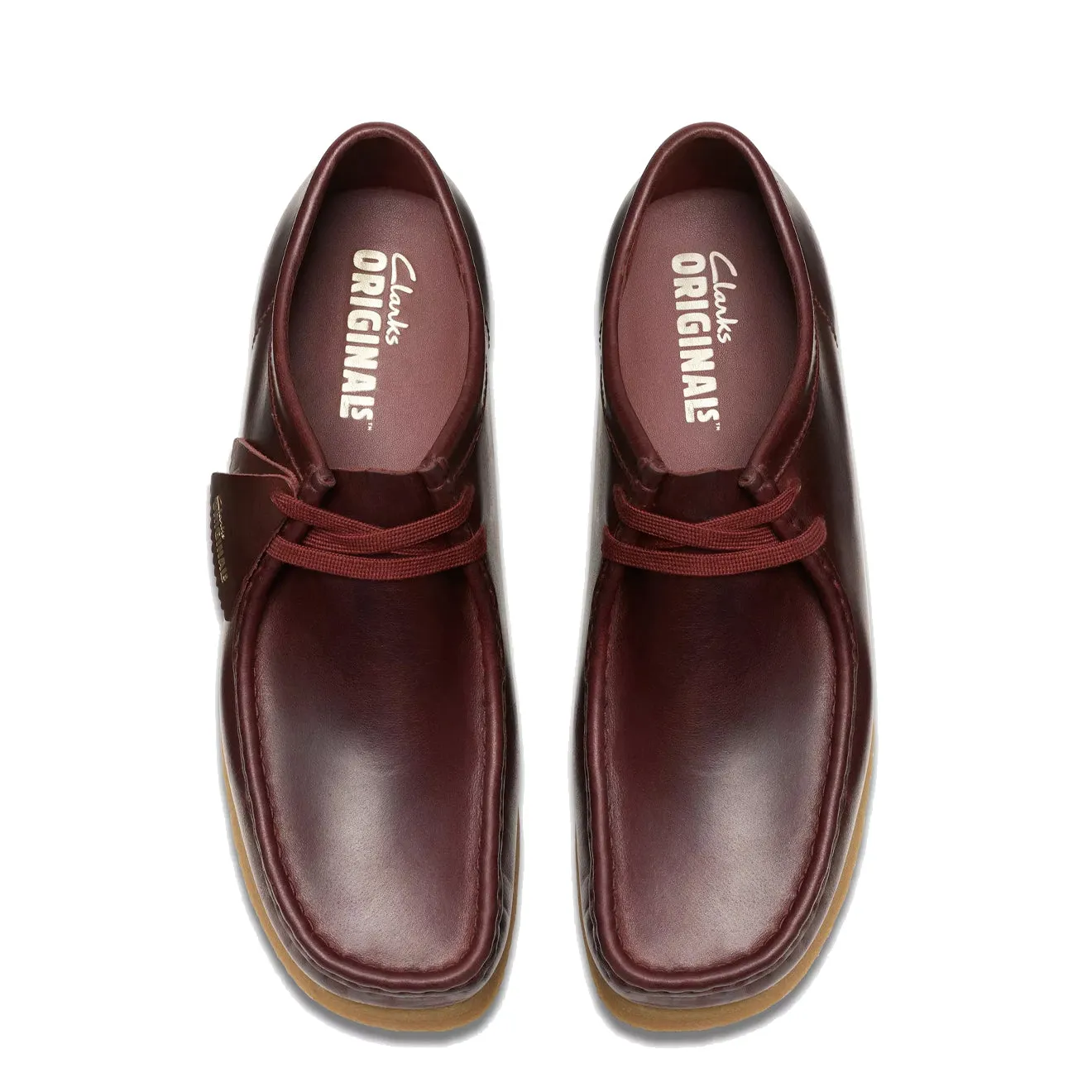 Clarks Originals Wallabee Deep Red Leather Shoes Clarks-Originals