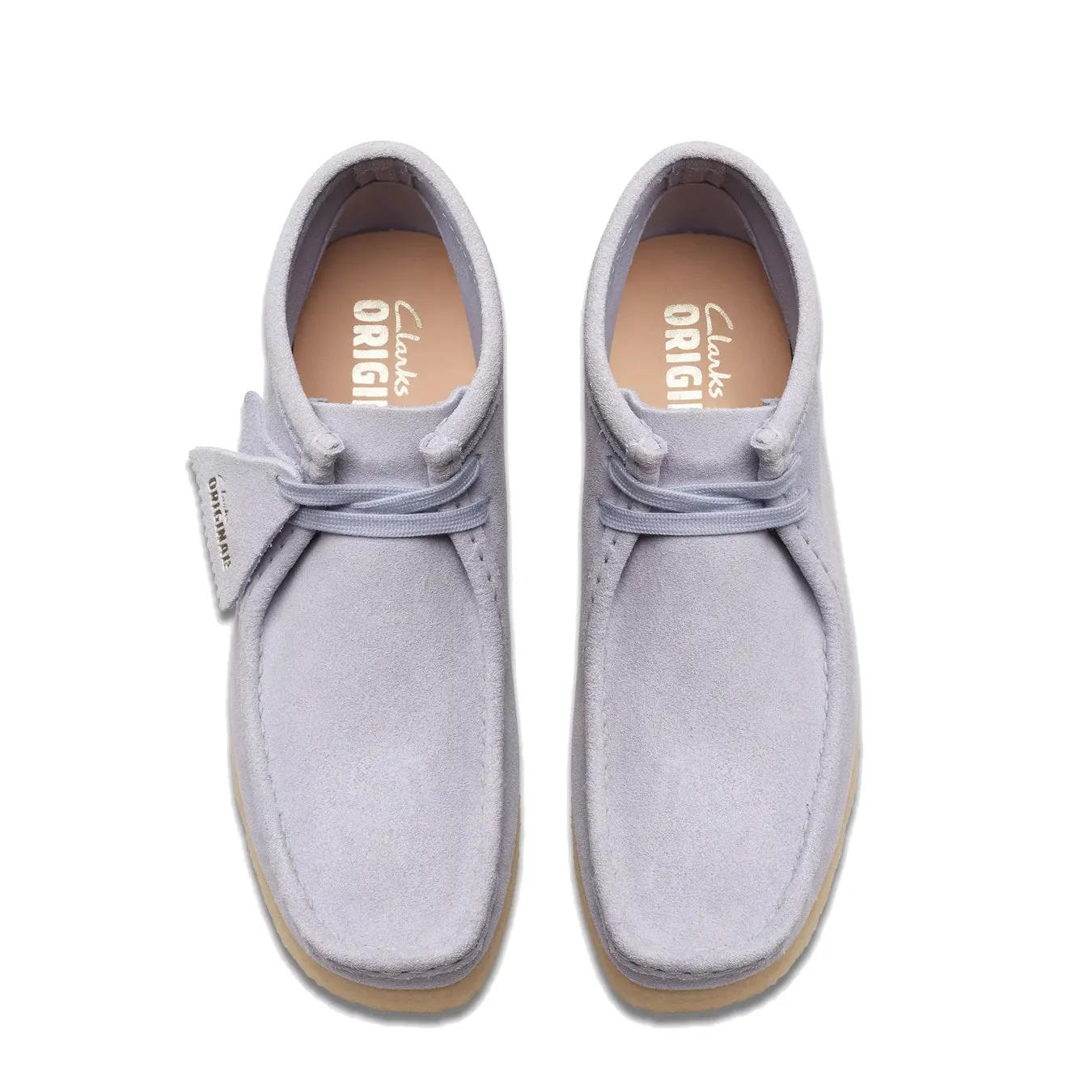 Clarks Originals Womens Wallabee Boot Cloud Grey Suede Shoes Clarks-Originals